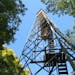 The fire tower at Mille Lacs Kathio State Park offers panoramic view of the 10,000-acre state park.