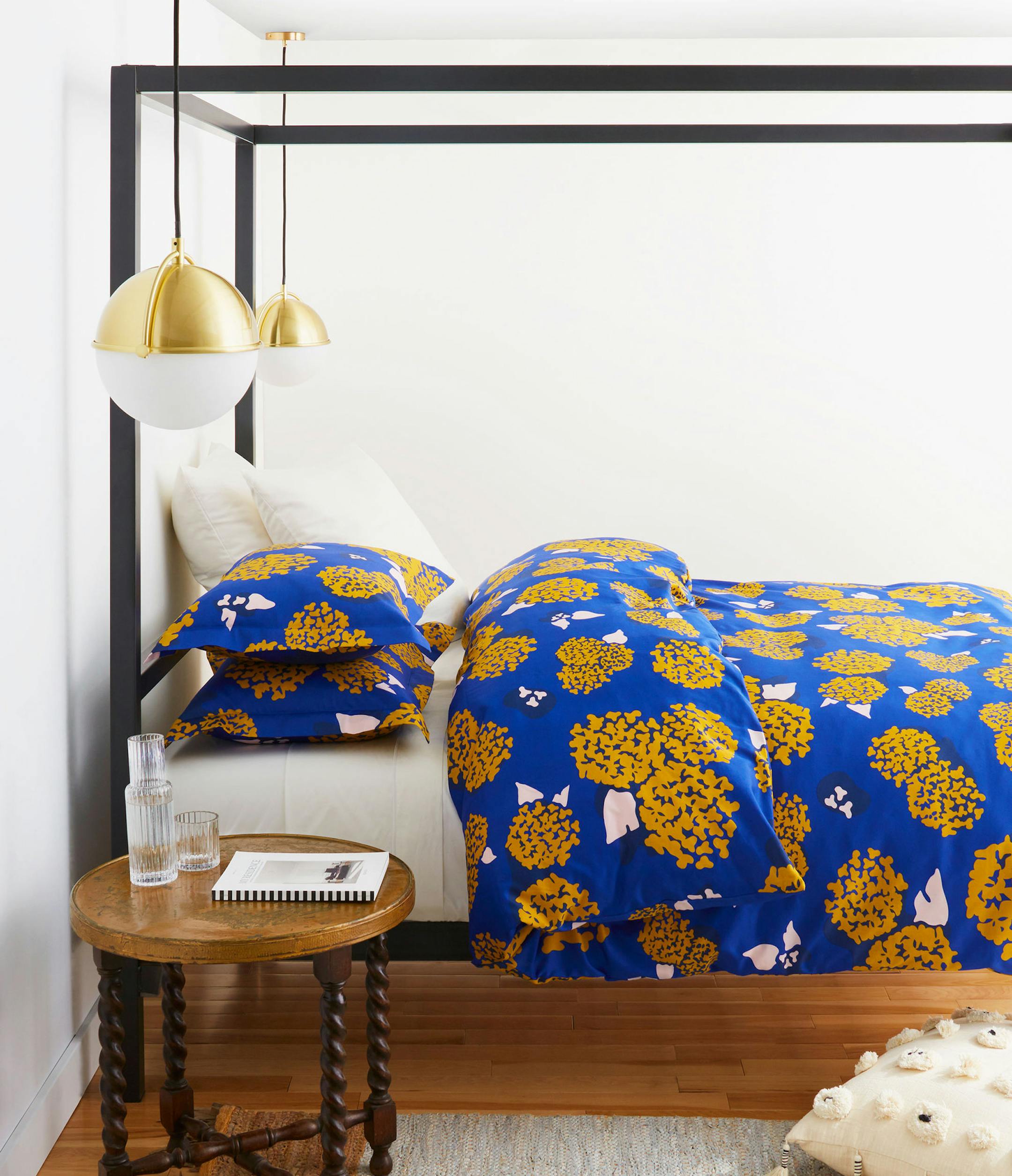 Abstract hydrangea pattern from the Hygge & West new bedding line.