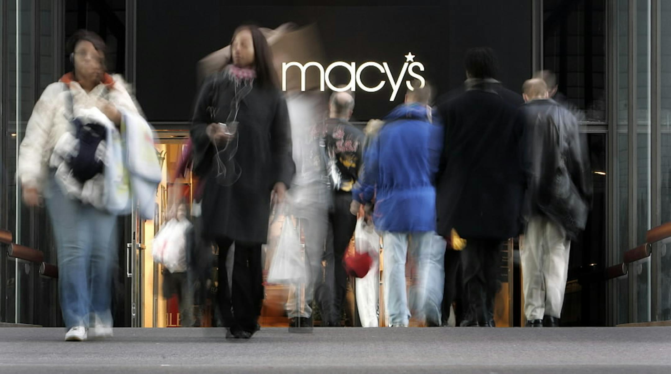 Pedestrians walked in and out of Macy's in the skyway connected to the IDS Building in downtown Minneapolis on Wednesday.