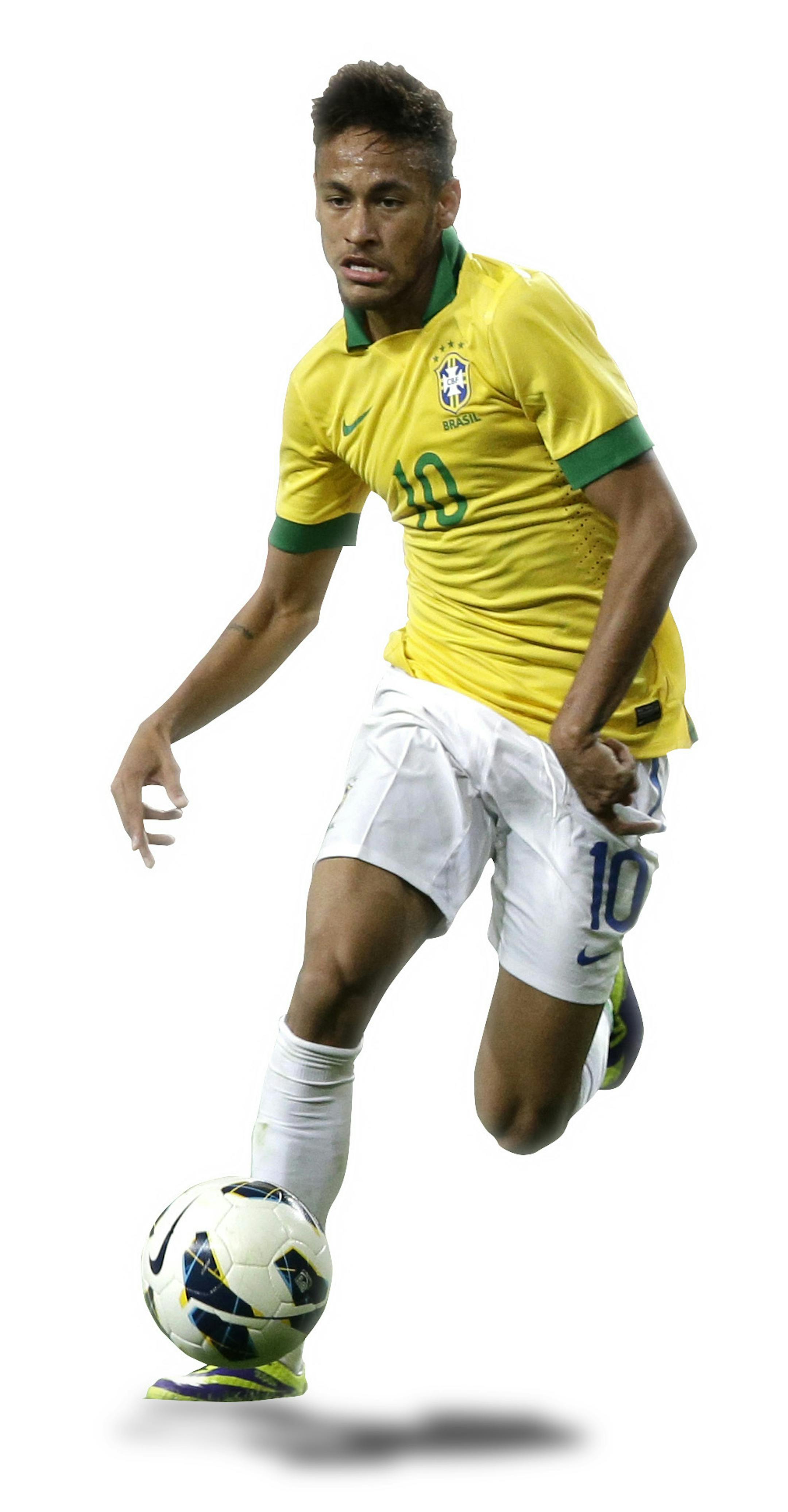 Brazil's Neymar dribbles during a friendly soccer match against South Korea at Seoul World Cup Stadium in Seoul, South Korea, Saturday, Oct.12, 2013. (AP Photo/Lee Jin-man) ORG XMIT: OTK