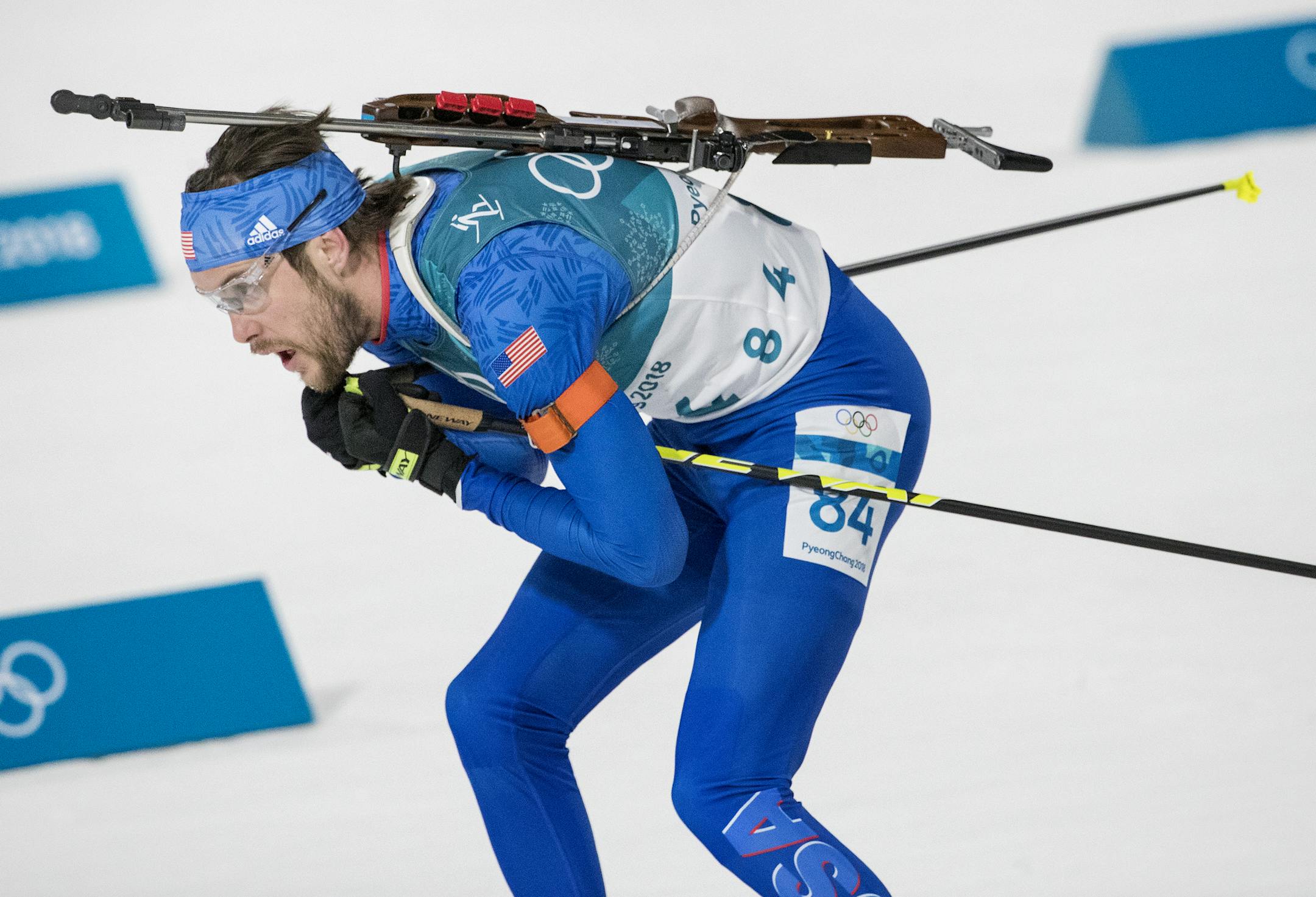 Leif Nordgren finished in 66th place in the Men's 20km Individual at Alpensia Biathlon Centre on Thursday night. ] CARLOS GONZALEZ &#x2022; cgonzalez@startribune.com - February 15, 2018, South Korea, 2018 Pyeongchang Winter Olympics, Biathlon - Men's 20km Individual, Alpensia Biathlon Centre, Pyeongchang, South Korea.