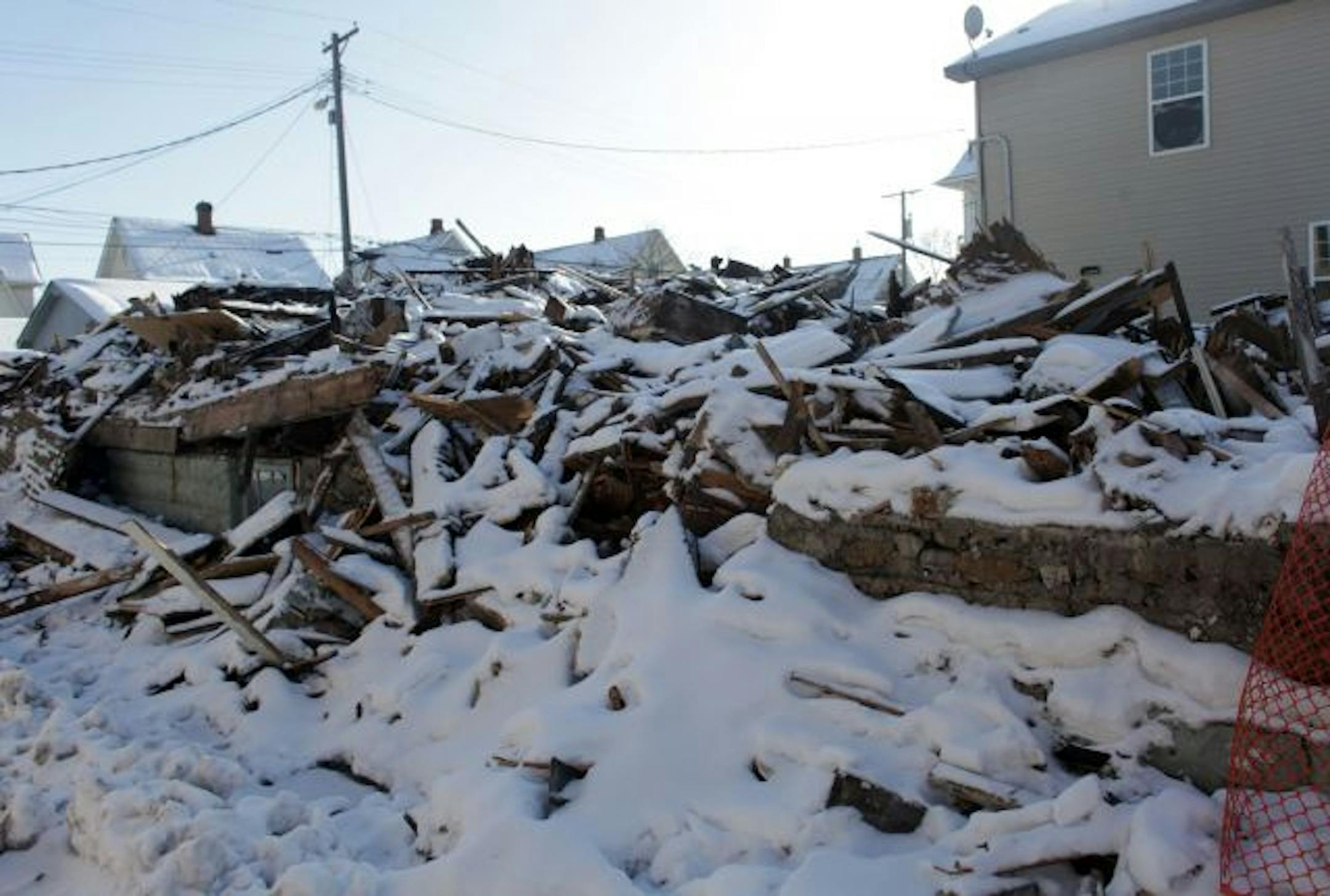 This rubble at 3009 Park Ave in Minneapolis use to be the Fjelde House.