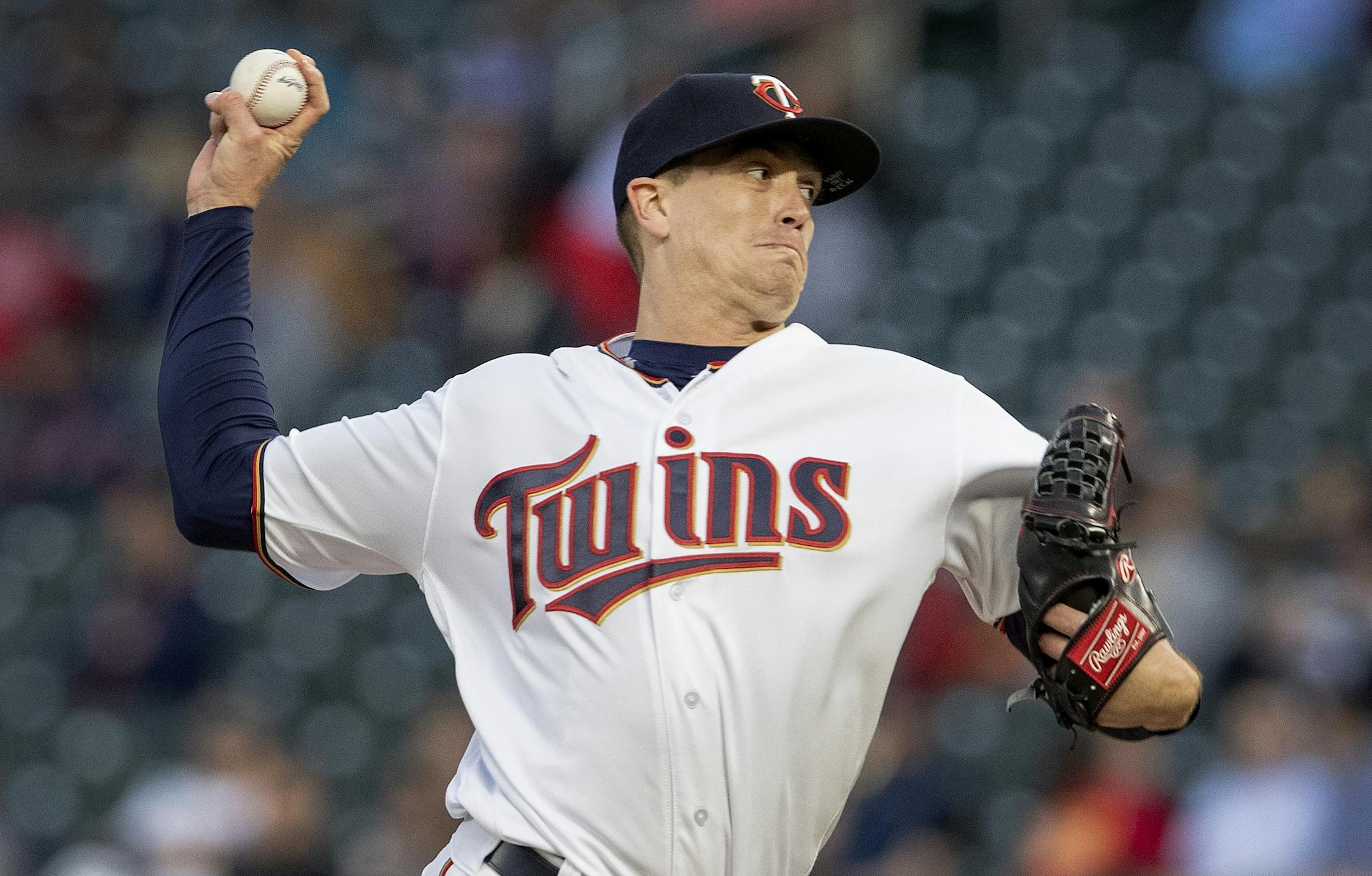Twins starting pitcher Kyle Gibson in the fourth inning.