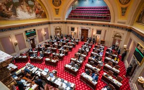 The Senate gathers at the State Capitol for a special legislative session on Monday in St. Paul.