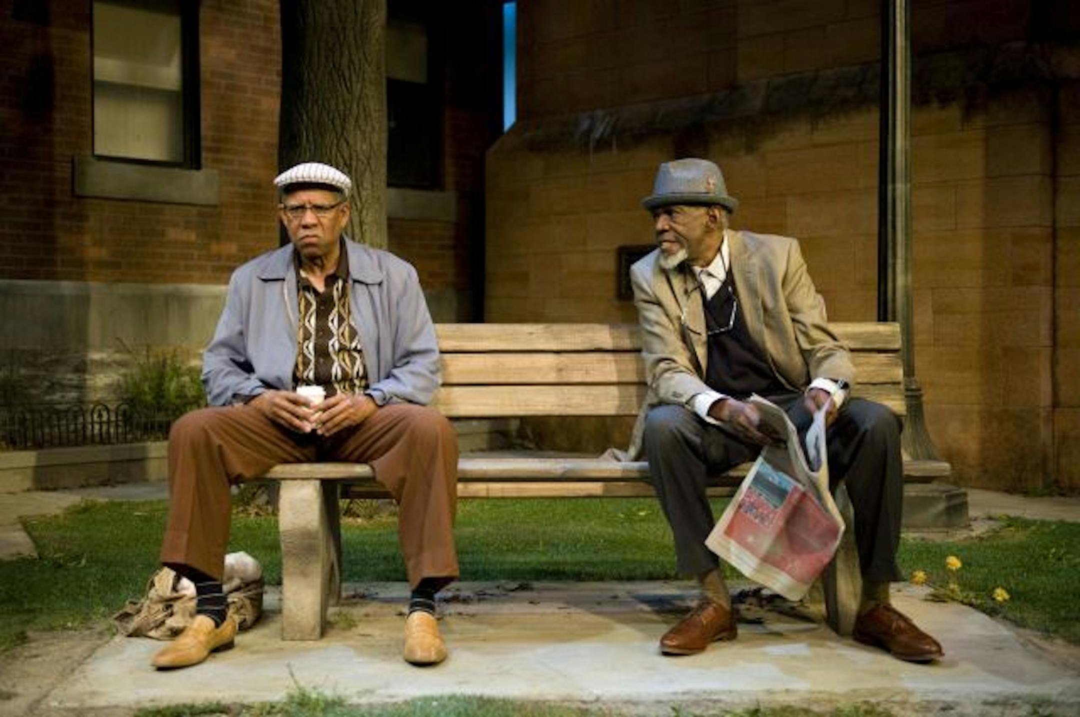 Penumbra's production of "Two Old Black Guys Just Sitting Around Talking" by Gus Edwards, directed by Lou Bellamy.