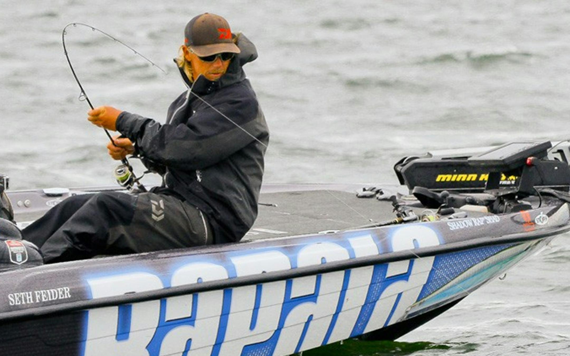 Seth Feider at Bassmaster Angler of the Year event, Lake Mille Lacs. Photo by James Overstreet