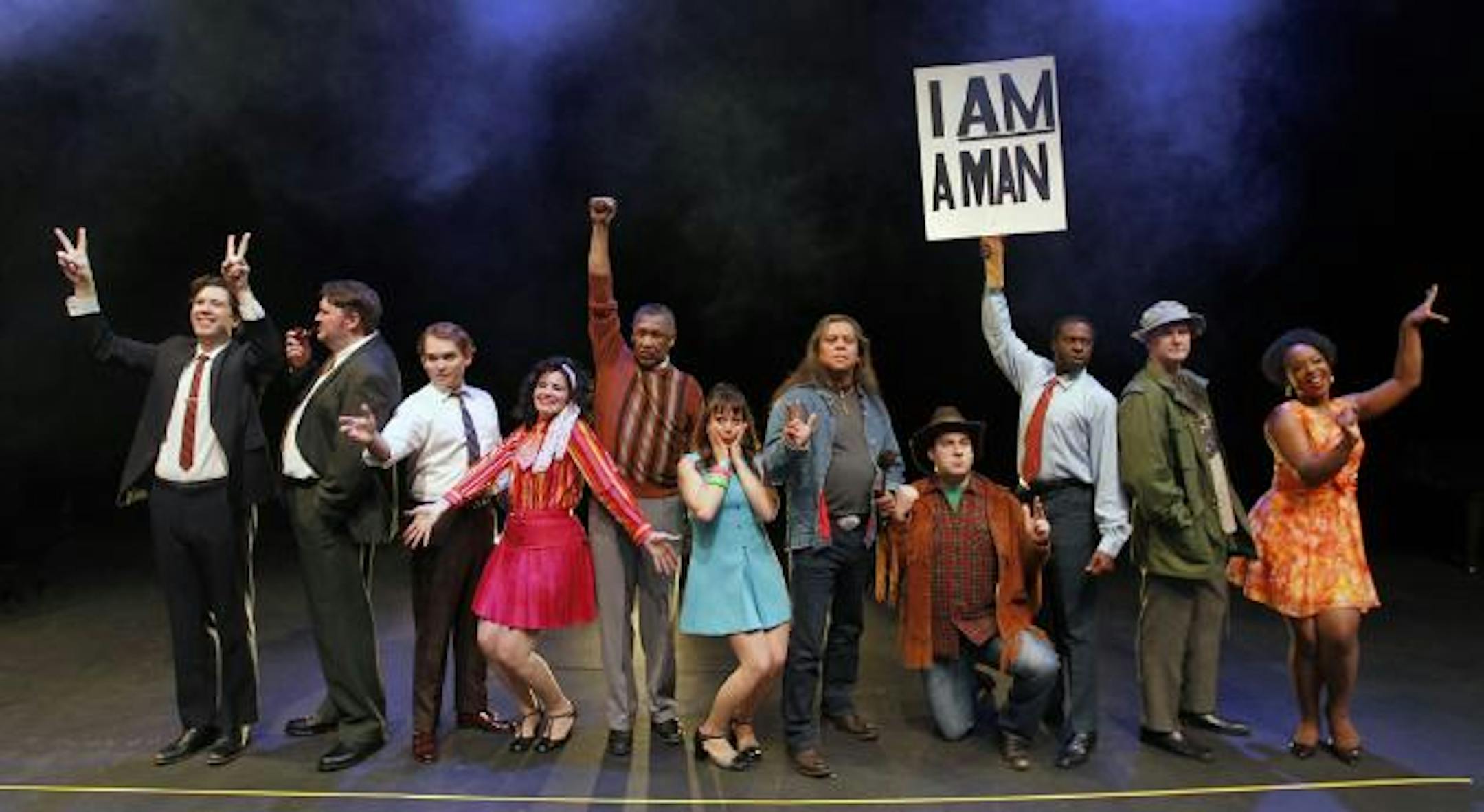 Cast members of "1968" by History Theatre