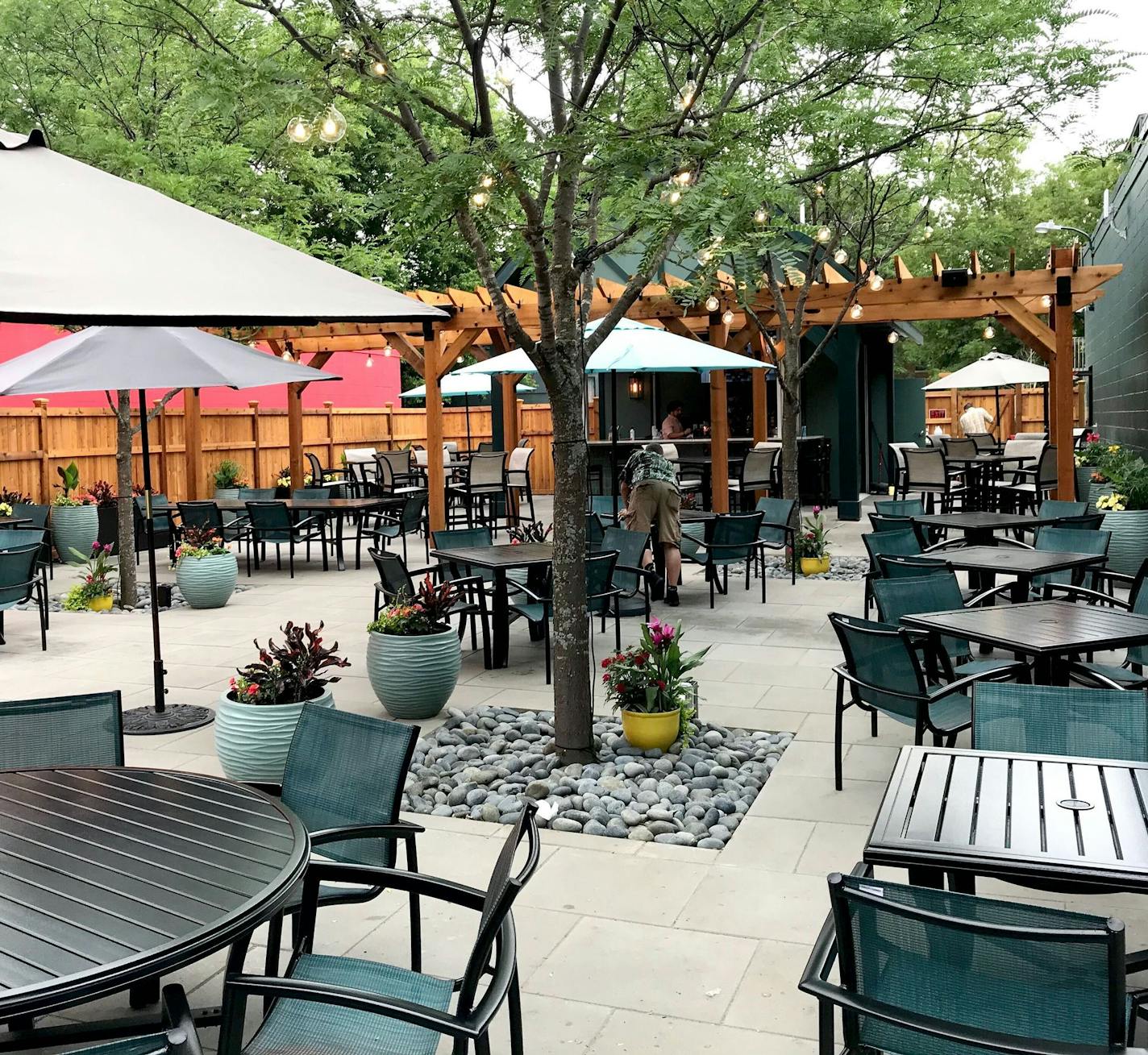 The patio at the new Handsome Hog in St. Paul.