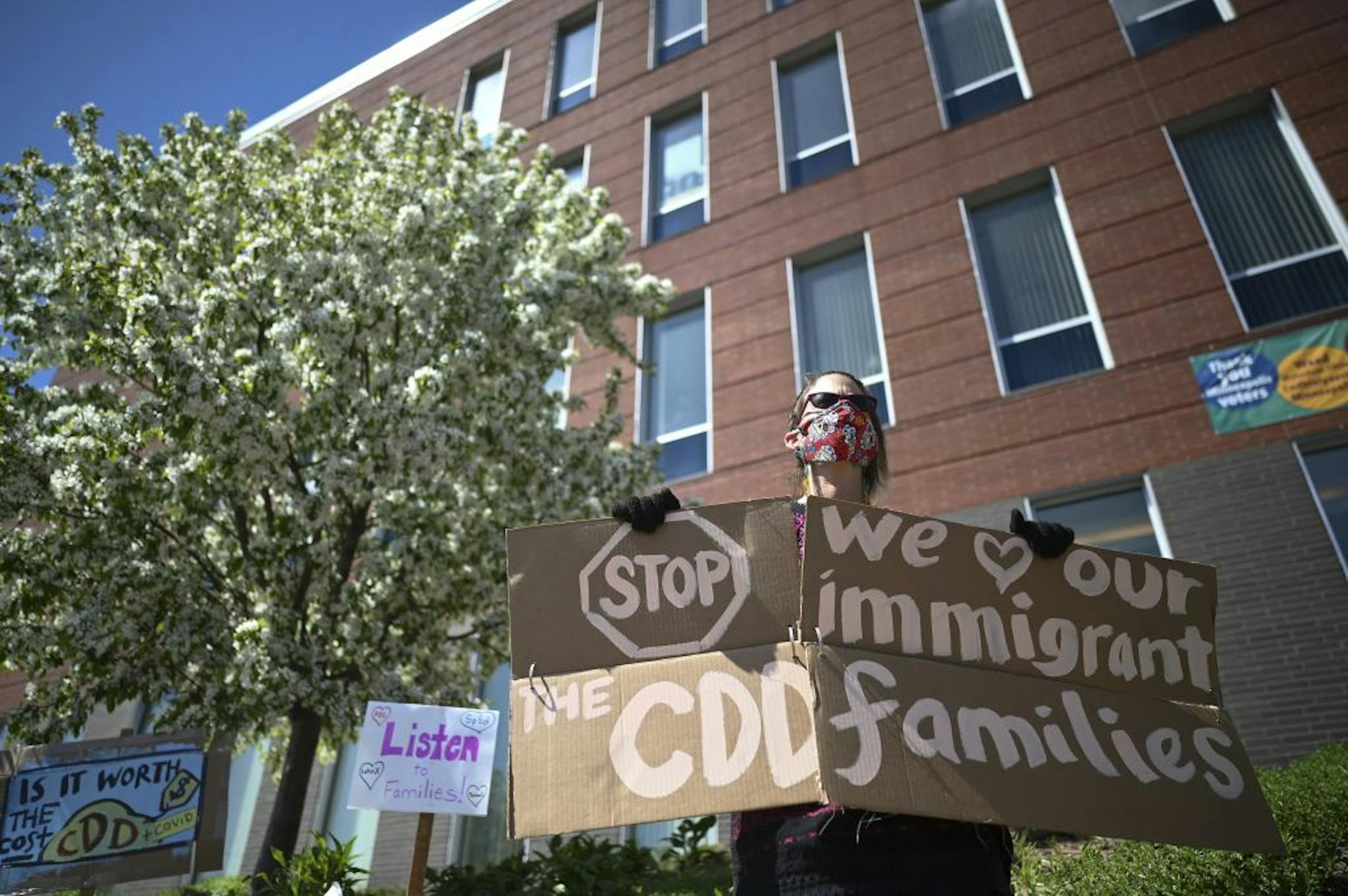 Mina Leierwood, an art teacher at Emerson, said she attended Friday protest "to represent a lot of immigrants who don't have a voice" in her school.
