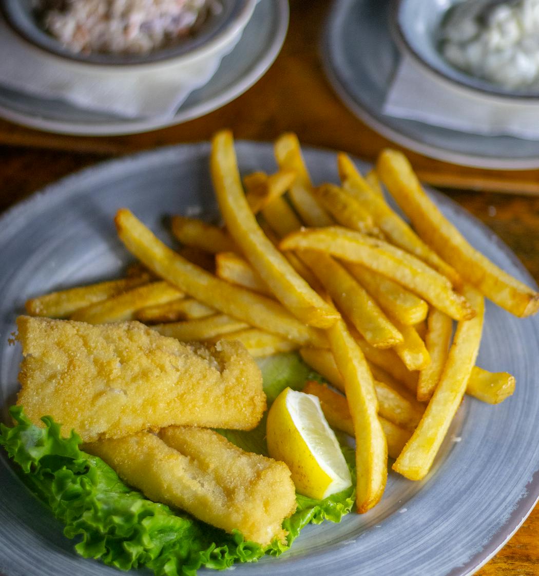At Yankee Tavern in Eagan, hand-breaded Icelandic cod is fried crispy and served with coleslaw, fries and tartar sauce.