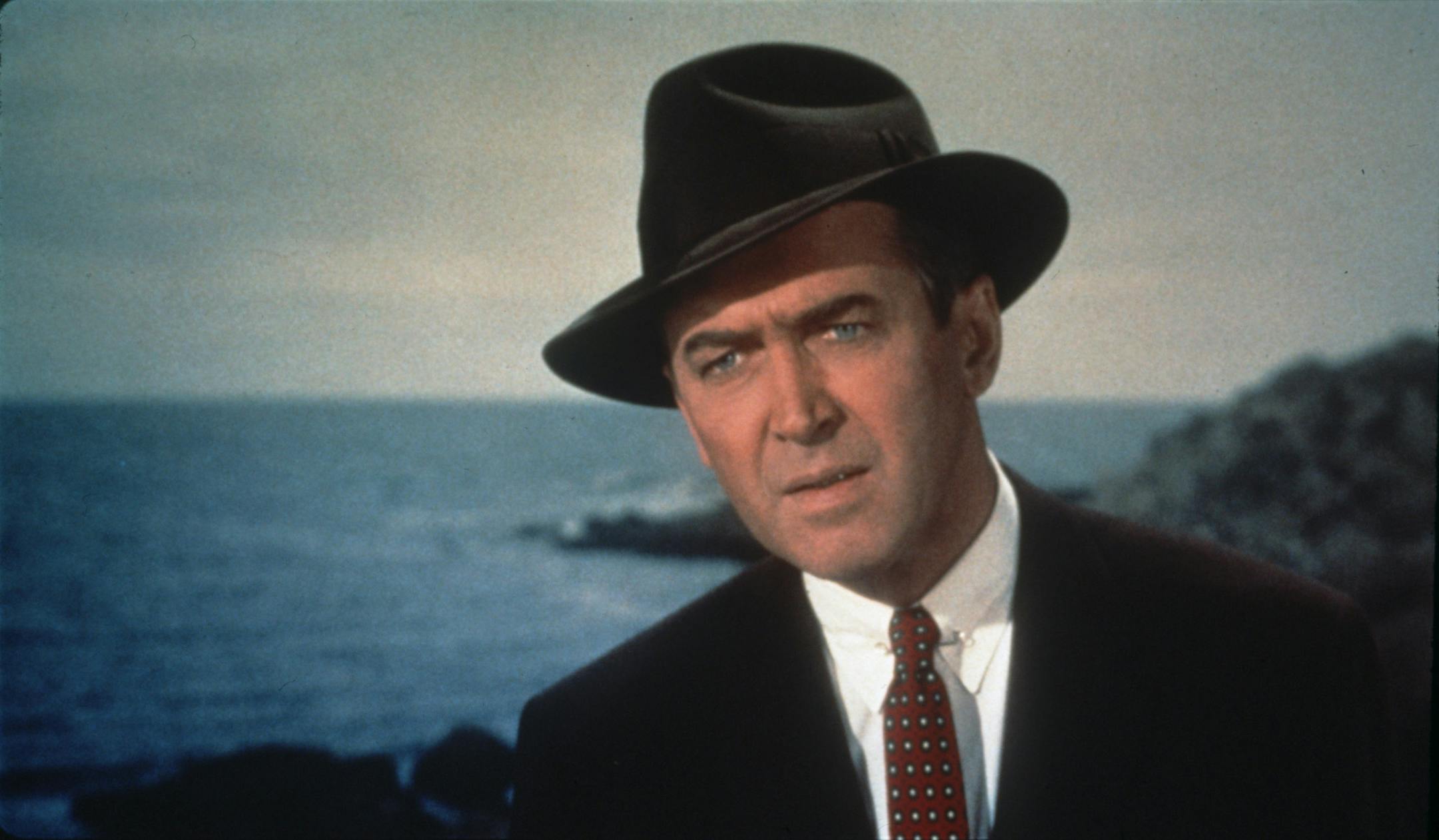 Jimmy Stewart in "Vertigo"