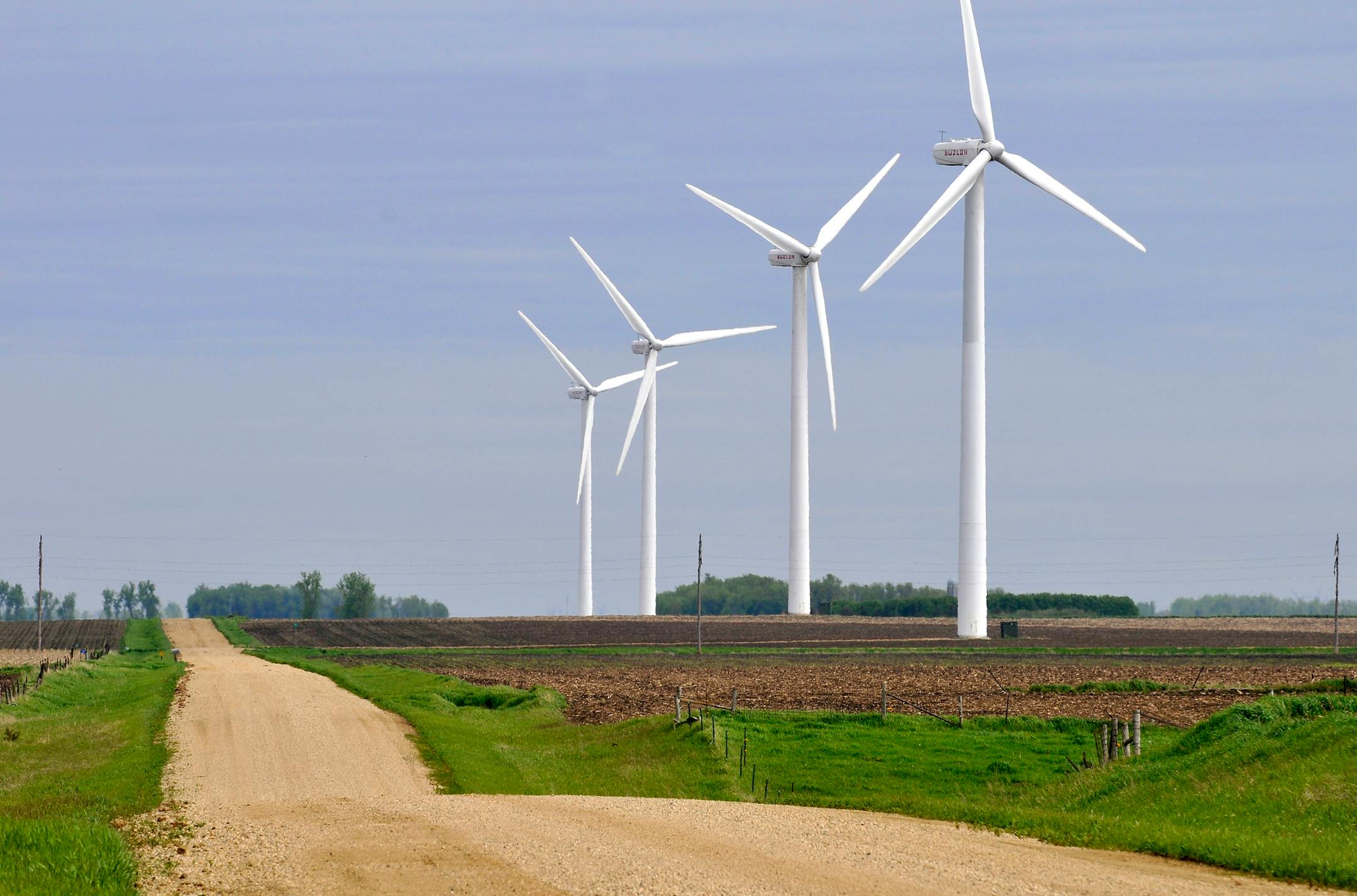 Suzlon wind turbines in Pipestone, Minn.