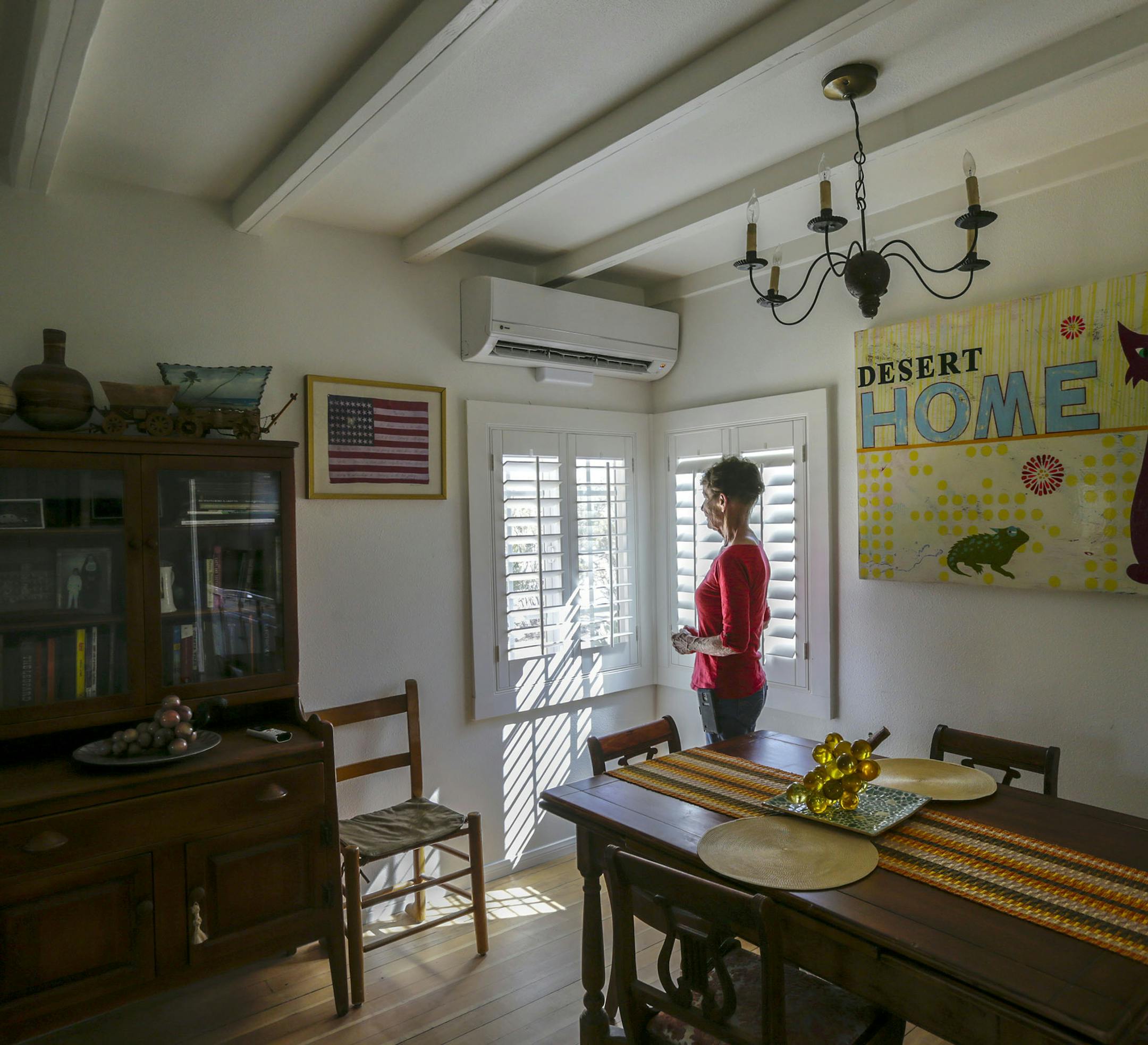 Michael Figliolia bought a small 696 sq.ft home on 72815 Cactus Ave., built in 1950, renovated and turned it to a vacation rental. He rents it out through Airbnb on September 02, 2016 at 2653 Meldora Ave., Twentynine Palms, Calif. D.V. Thompson, is a realtor who manages the property in absence of Figliolia. (Irfan Khan / Los Angeles Times/TNS) ORG XMIT: 1190306