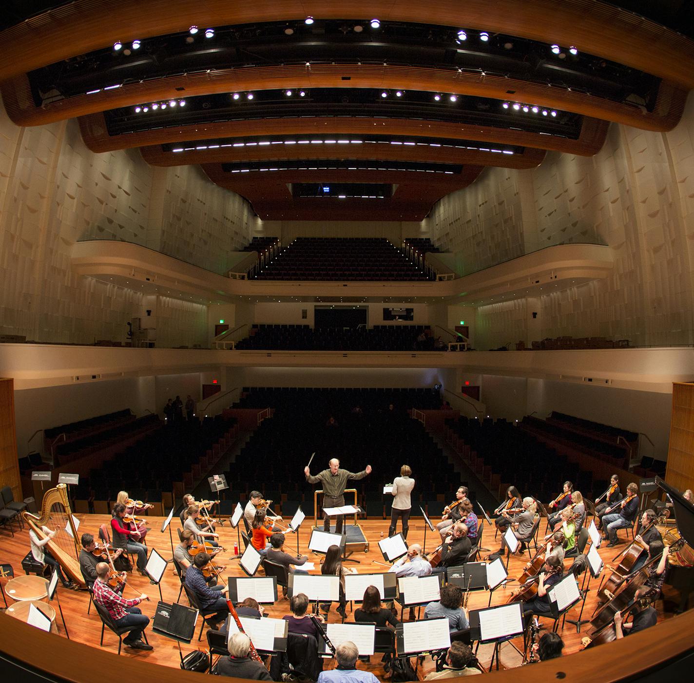 The St. Paul Chamber Orchestra practices in their new home the new Ordway Concert Hall. ] BRIAN PETERSON &#xef; brianp@startribune.com St. Paul, MN - 2/11/2015 ORG XMIT: MIN1502121416560061