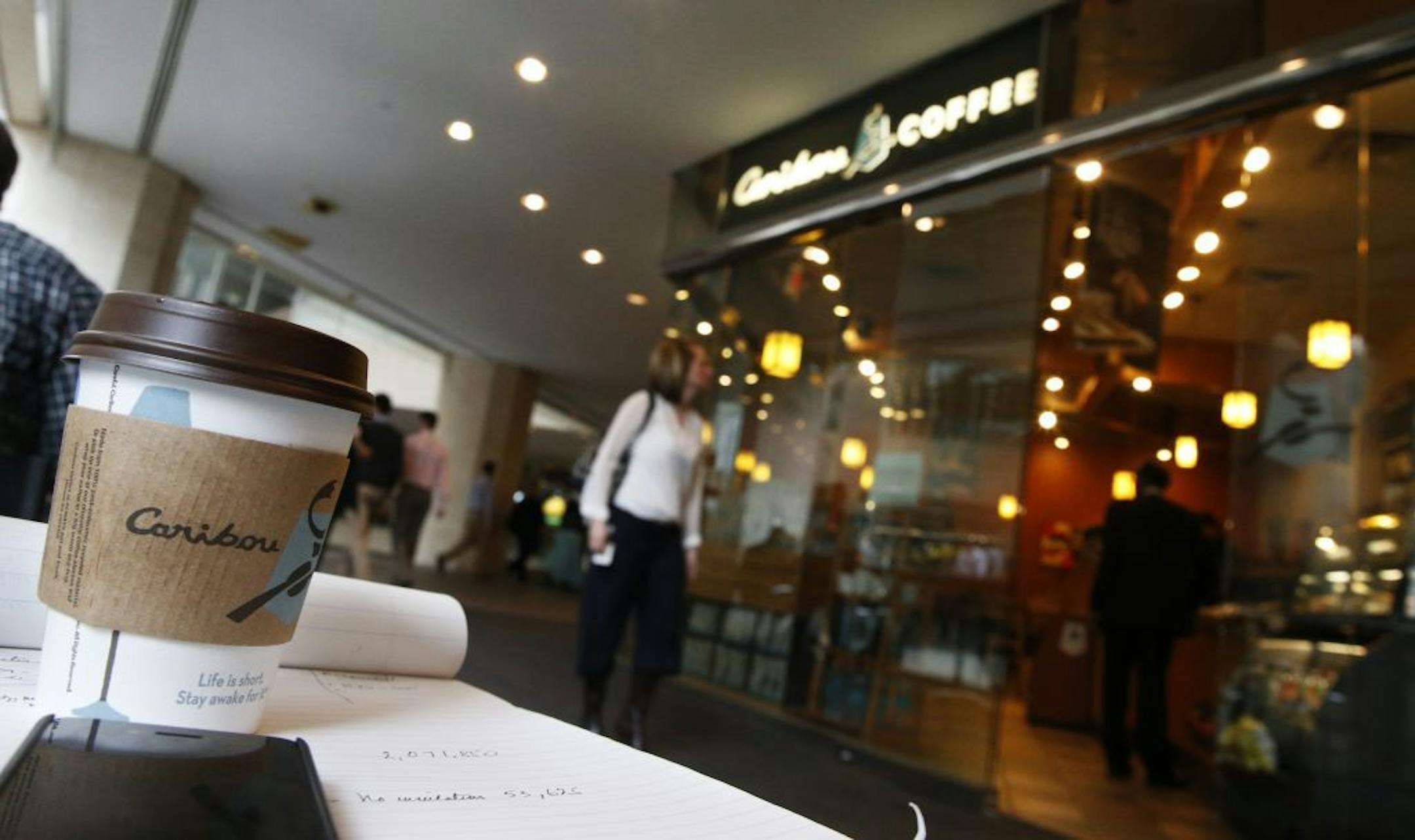 At the Caribou Coffee shop in the U.S. Bank building in downtown Minneapolis, customers in Minnesota will continue to see the Caribou Coffee brand while 88 stores East will be converted to Peet's Coffee & Tea .