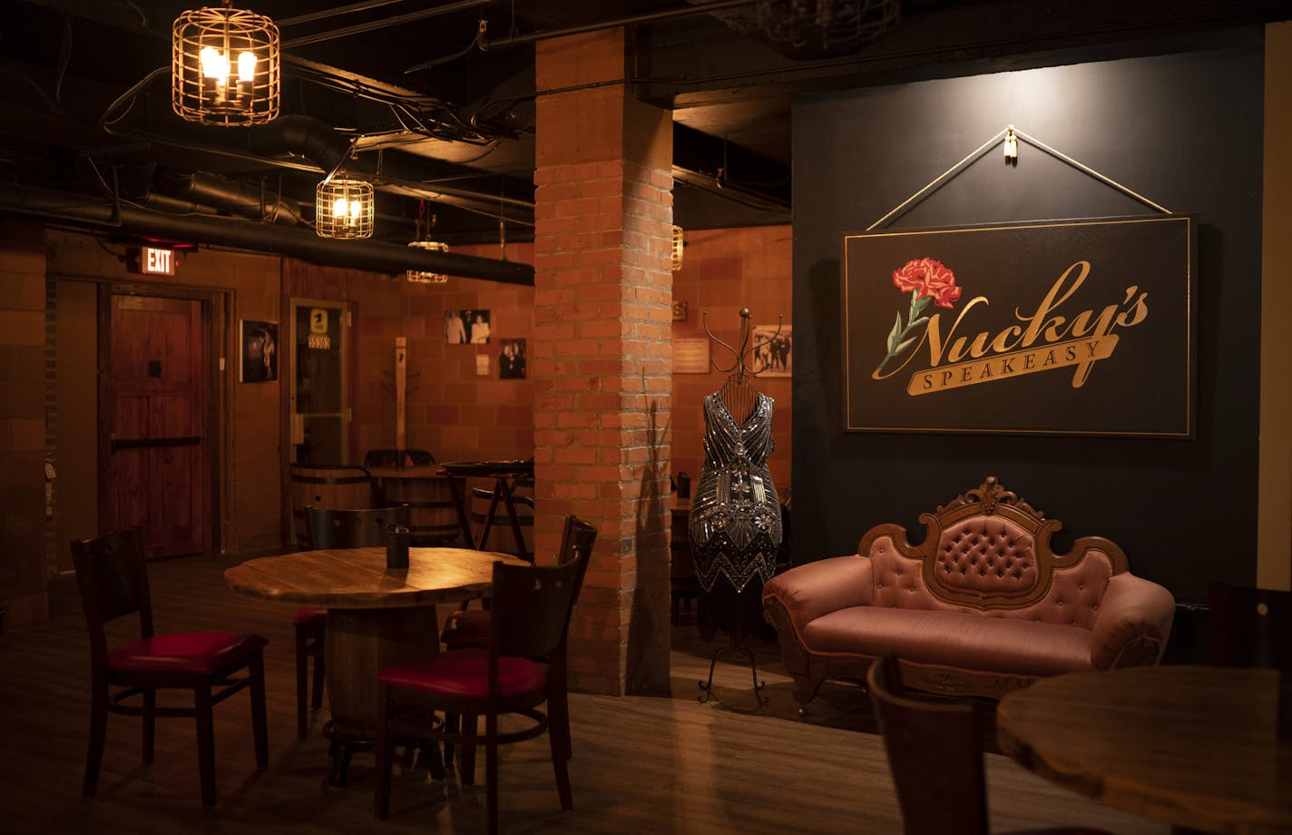 Nucky's Speakeasy, in the basement of a century-old post office building on Anoka's Main Street, sat empty on Wednesday.