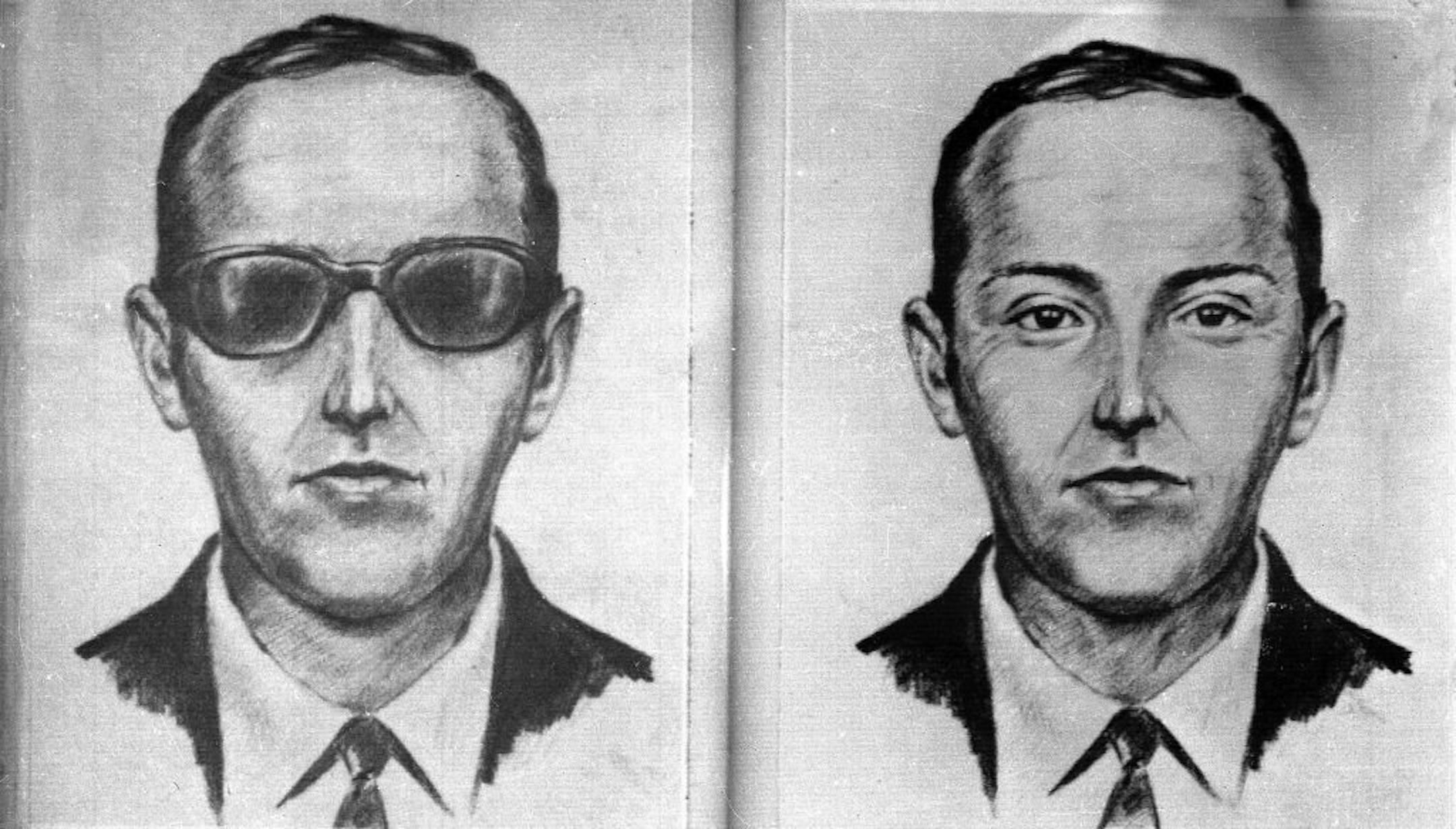 A 1971 artist's sketch released by the FBI shows the skyjacker known as 'Dan Cooper' and 'D.B. Cooper', was made from the recollections of passengers and crew of a Northwest Orient Airlines jet he hijacked between Portland and Seattle, Nov. 24, 1971, Thanksgiving eve. FBI spokeswoman Ayn Sandalo Dietrich tells the Seattle Times that a law enforcement member directed investigators to a person who might have helpful information on Cooper.