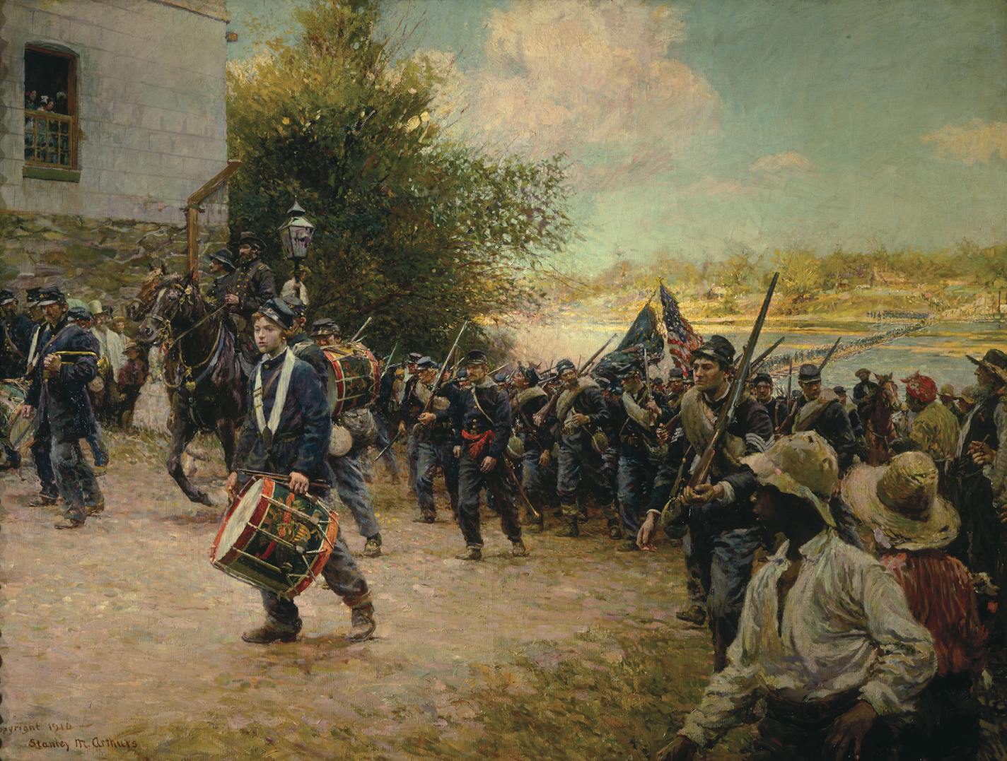 The Third Minnesota Entering Little Rock by Stanley M. Arthurs