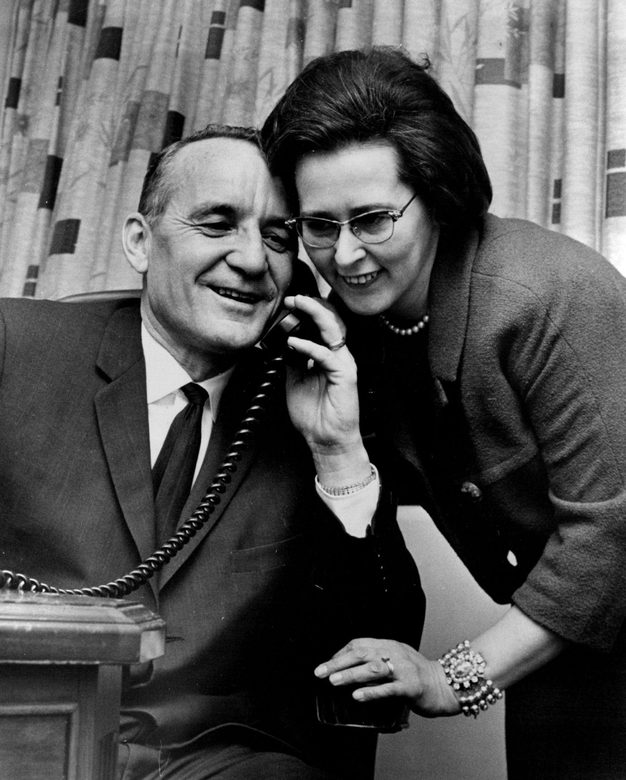 February 11, 1966 Mr. and Mrs. Miles Lord Received Telephone Congratulations They were in Federal Building when Mrs. Hubert Humphrey Phoned Miles W. Lord, Minnesota's U.S. attorney and former DFL officeholder, was nominated Thursday by President Johnson to be the state's next federal judge. February 10, 1966 Dwight Miller, Minneapolis Star Tribune