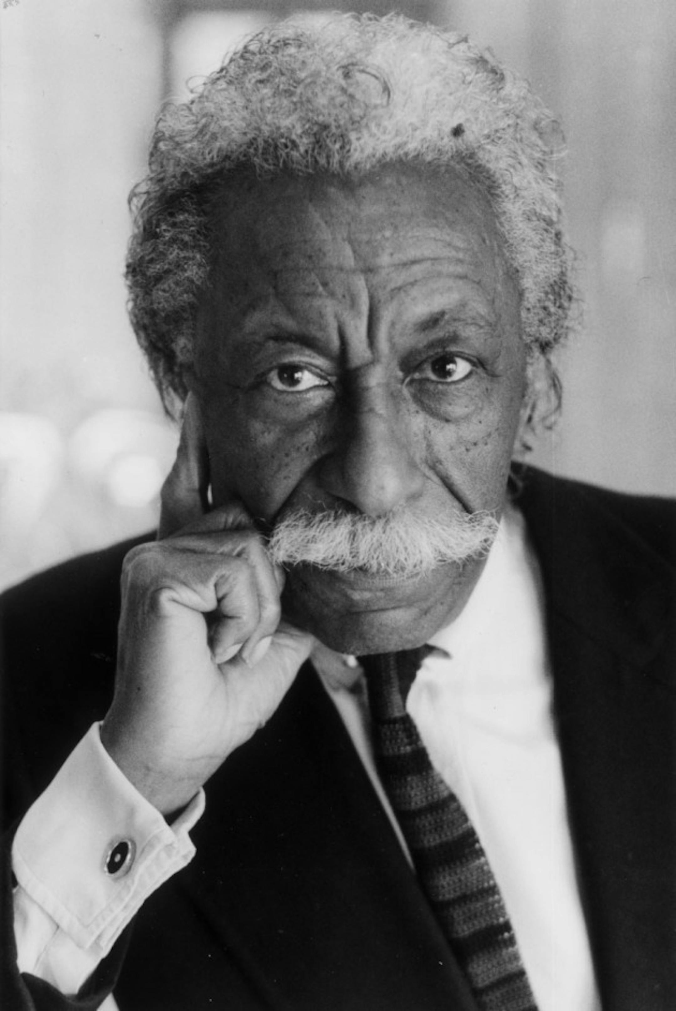 Author, photographer, and filmmaker Gordon Parks is shown in this April 16, 1990, photo by Star Tribune photographer Richard Sennott.