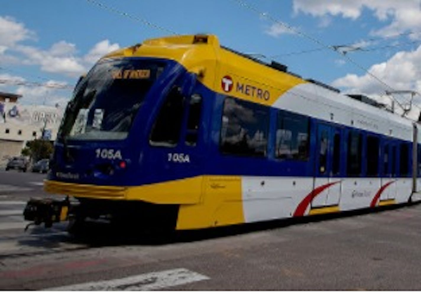 A light-rail train