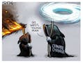 Sack cartoon: Climate change