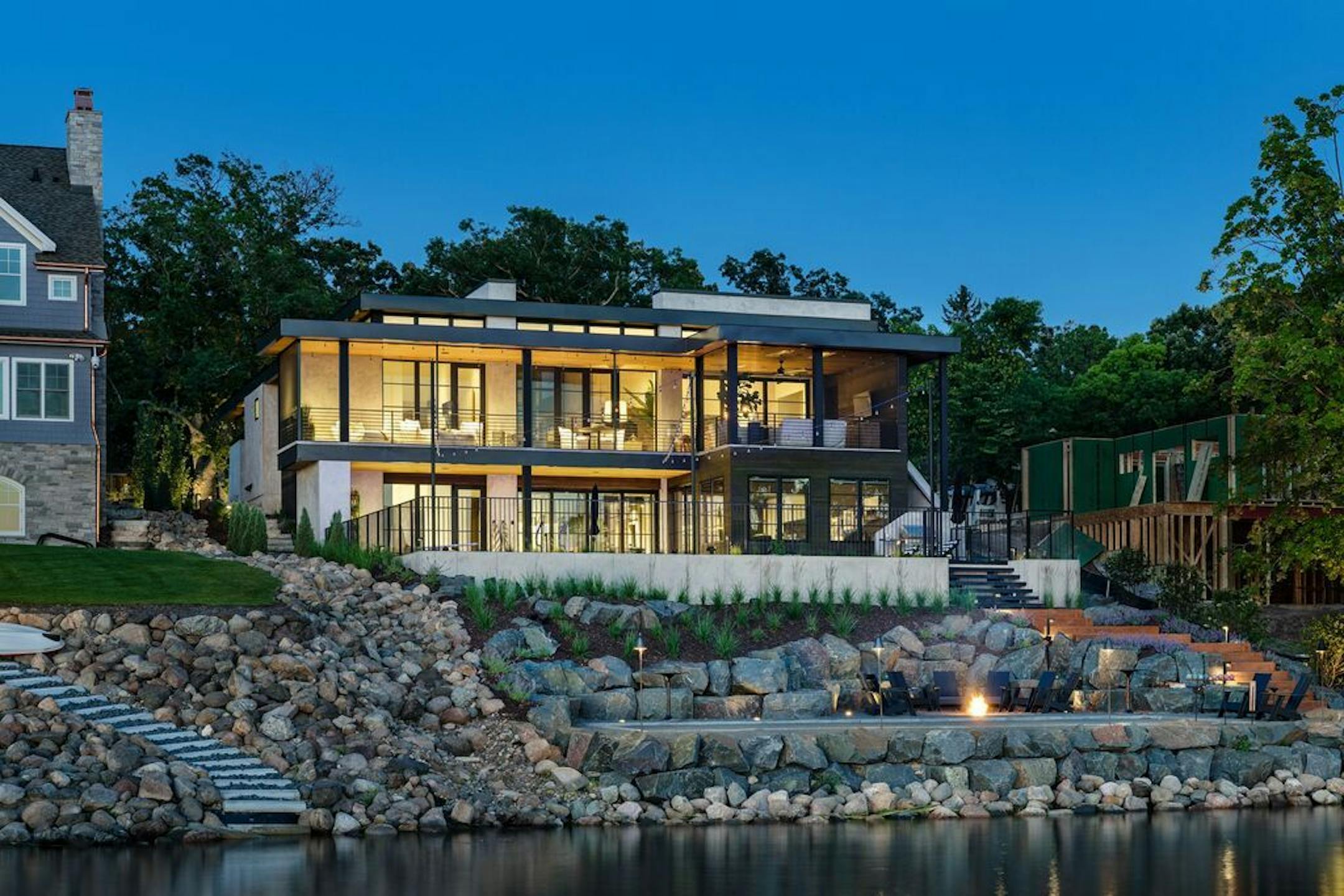 The lake side of the house.