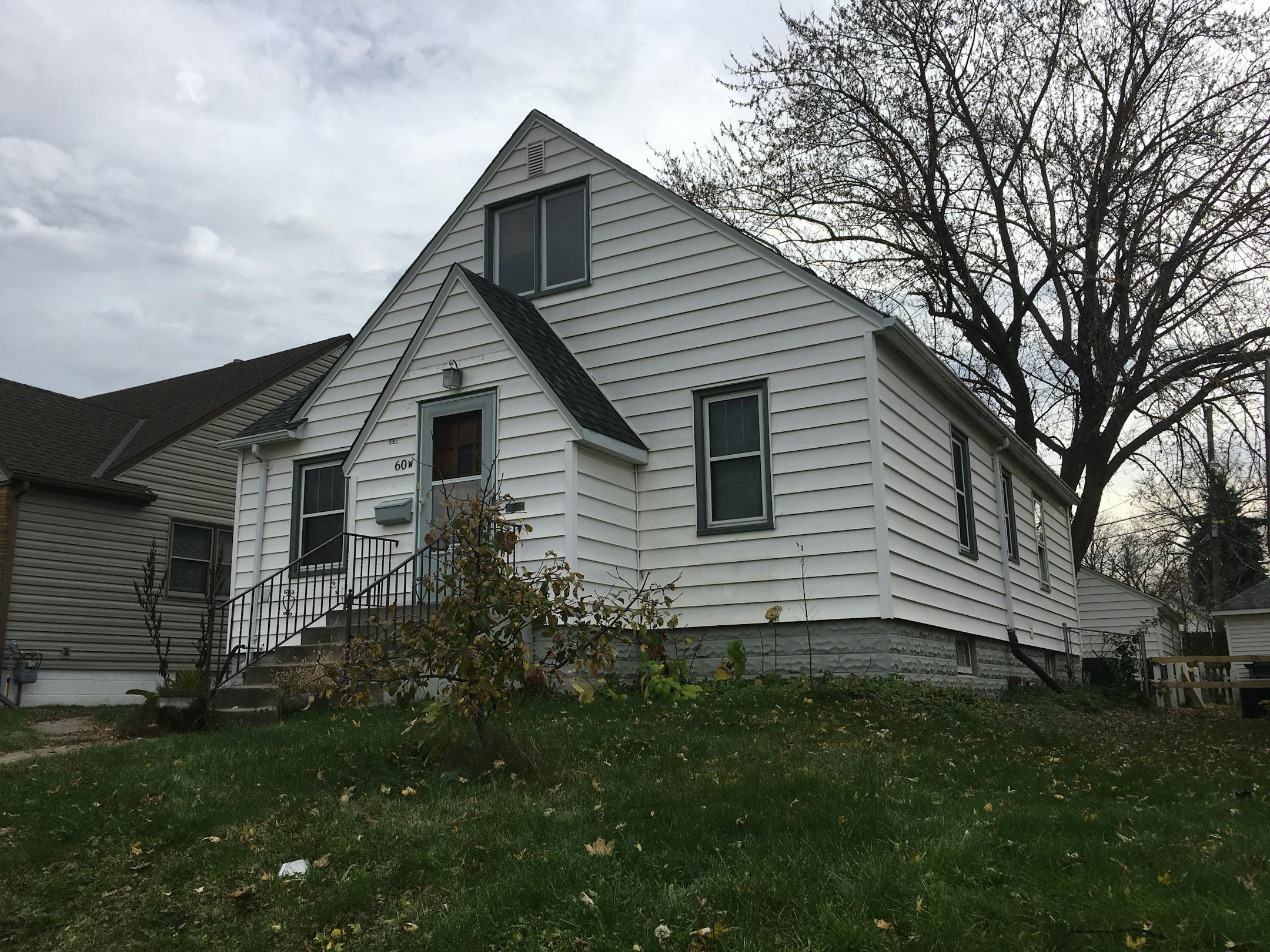 Police were investigating a homicide in this home on West Rose Avenue in St. Paul.