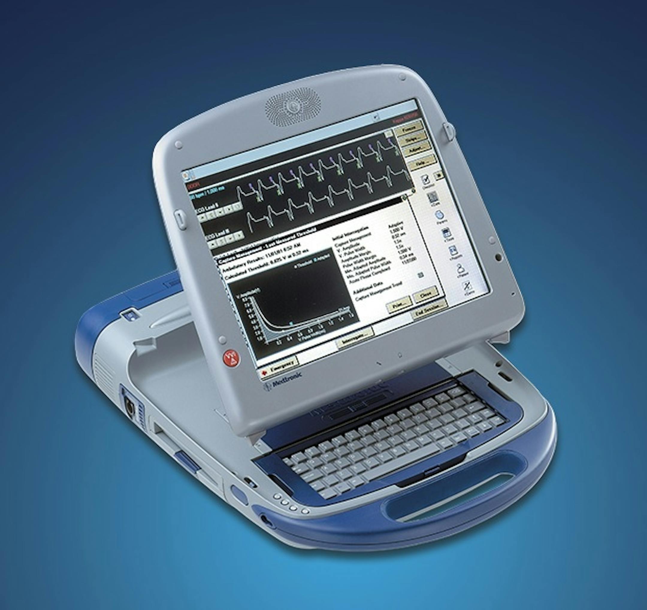 The Medtronic CareLink 2090 Programmer is used to program and manage cardiac devices in a clinic and during an implant.