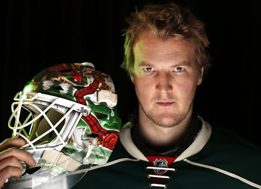 At 9, Devan Dubnyk pestered his father/coach, Barry, into letting him play in goal, and in his first game the team won. Without him the next game, it lost 16-1.