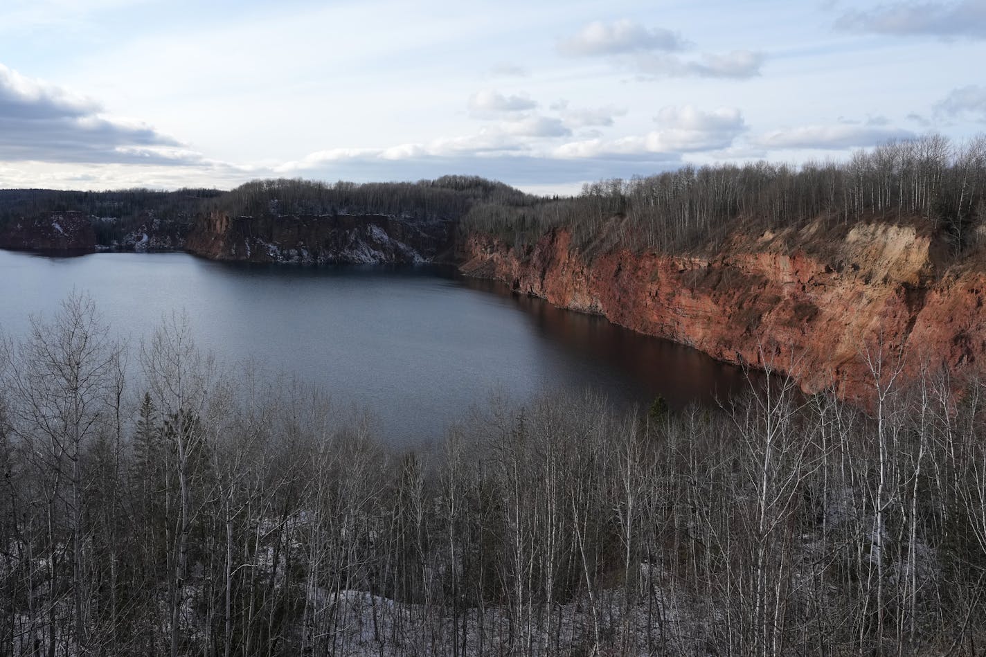 The Hawkins Mine pit seen Friday, Dec. 1, 2023 in Nashwauk, Minn. ] ANTHONY SOUFFLE • anthony.souffle@startribune.com