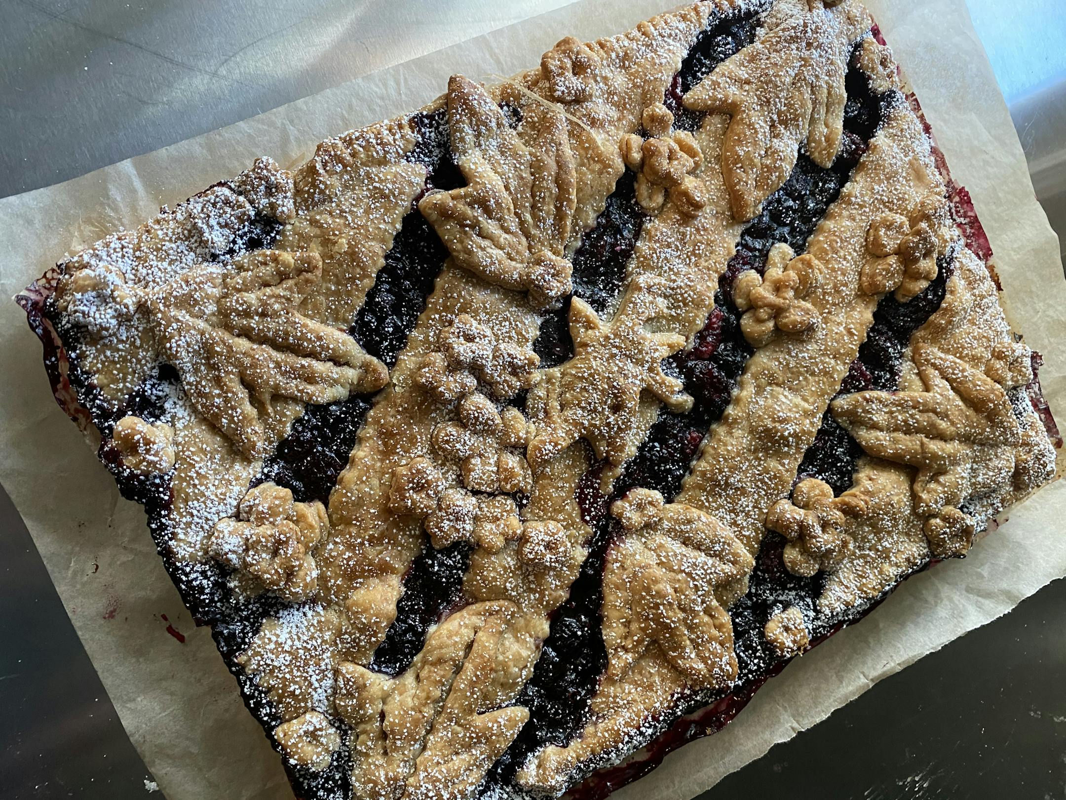 Provided Heather Keogh's pies have intricate cutouts and latticework.