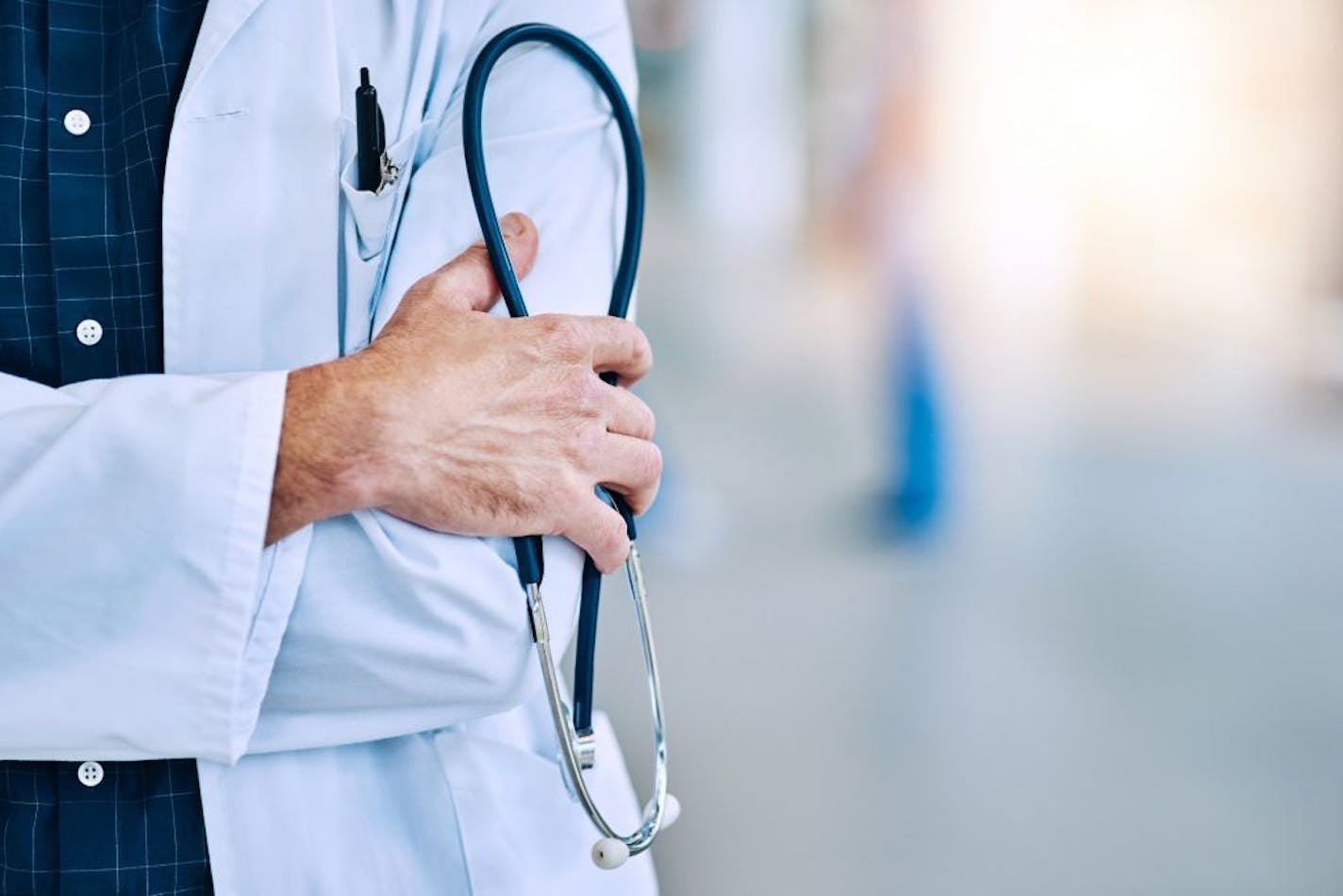 Cropped shot of an unrecognizable doctor holding a stethoscope