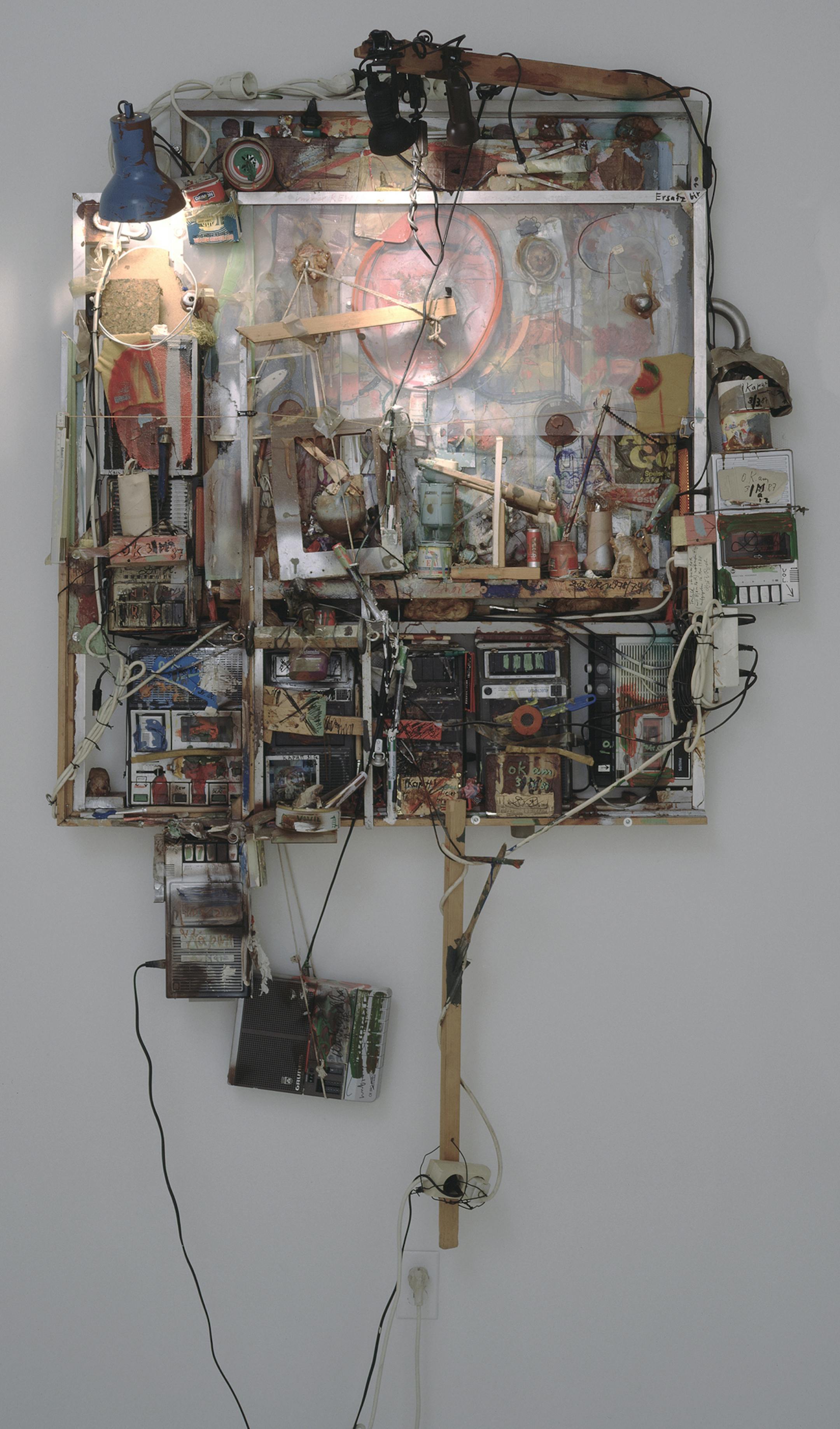 Dieter Roth (Swiss, 1930‚Äì1998) "Tonbild (Sound Picture)," 1975‚Äì1988 oil, plexiglass, cassette players, wood, found objects Collection Walker Art Center, Minneapolis; T. B. Walker Acquisition Fund, 1995 ¬© Estate of Dieter Roth