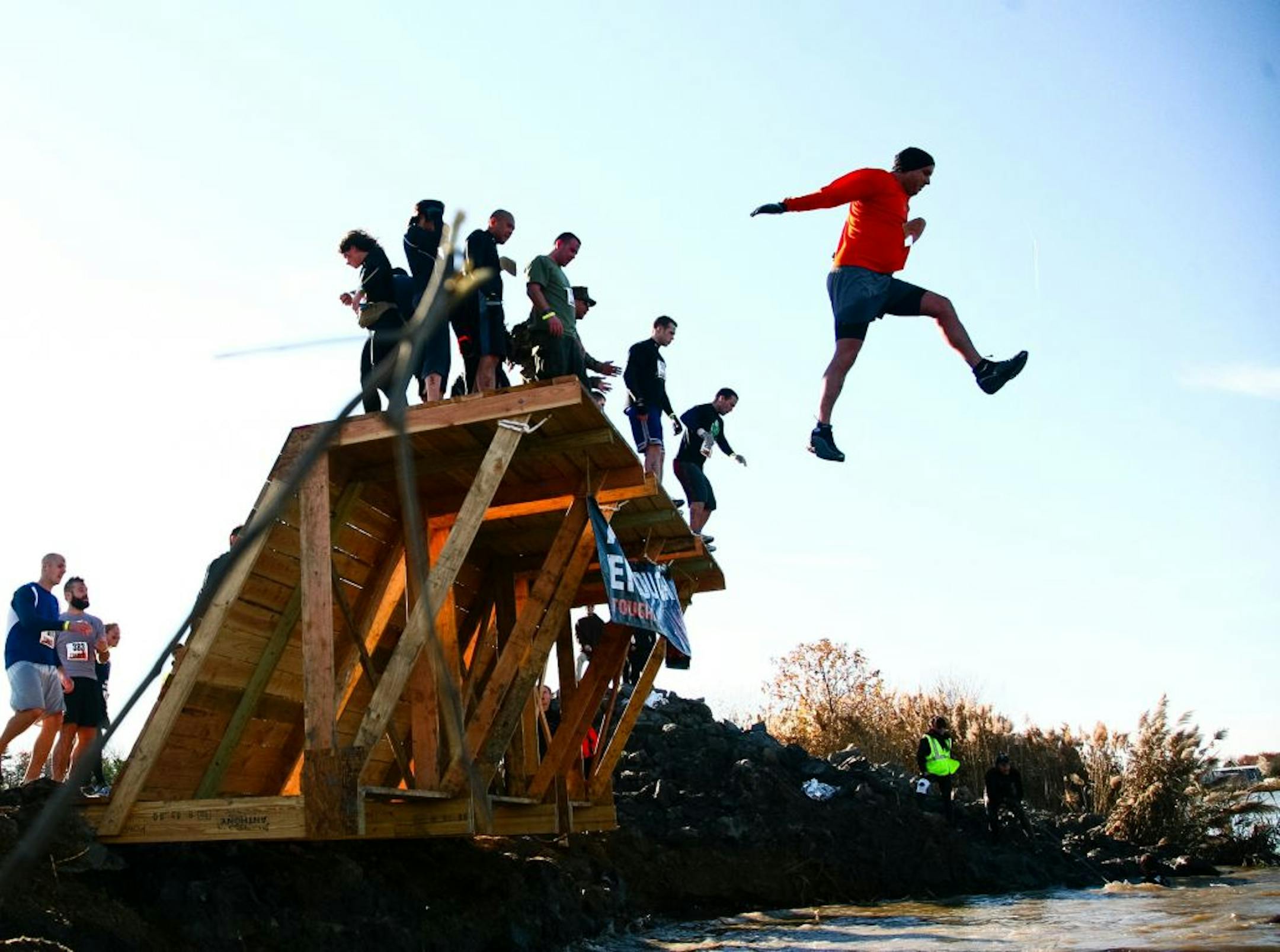 Participants of the Tough Mudder race.