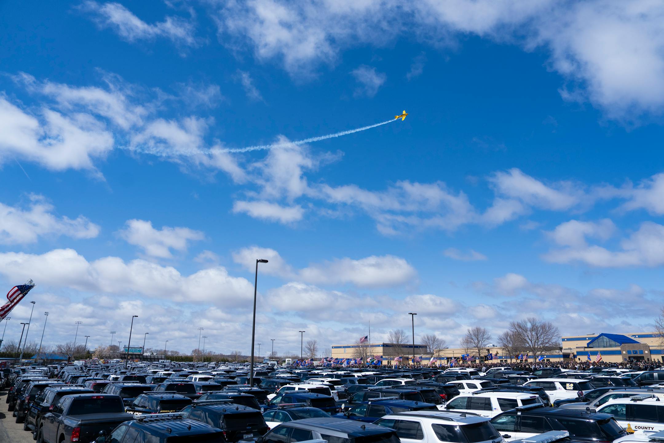 A flyover took place after the visitation and funeral of Pope County deputy Josh Owen.