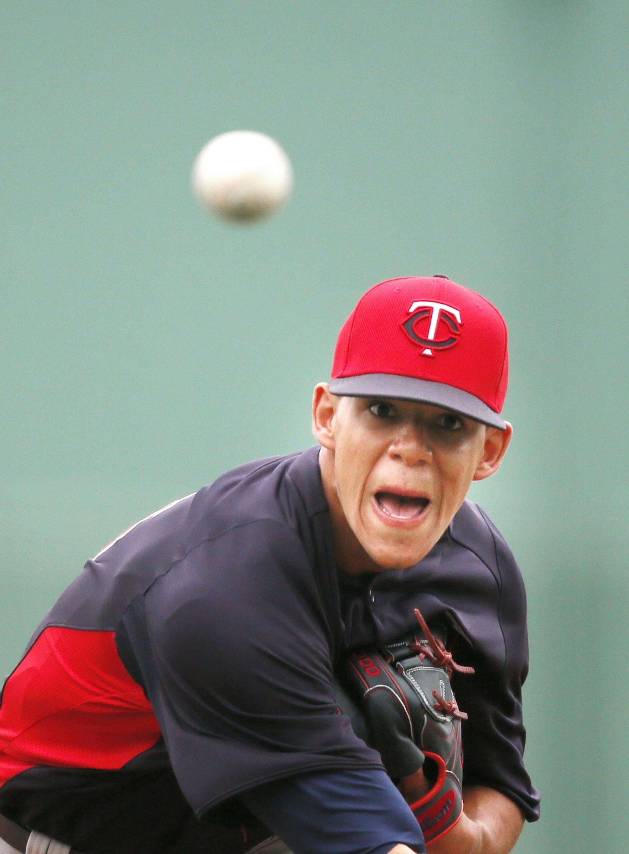 Twins pitching prospect Jose Berrios a member of the WBC team for Puerto Rico pitched during a game with minor league players from the Red Sox Thursday Feb.28, 2013 at Jet Blue Stadium in Fort Myers , FL.