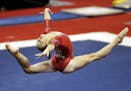 Little Canada's Maggie Nichols competed in the floor exercise at the U.S. women&#x2019;s gymnastic championships in Indianapolis in August.