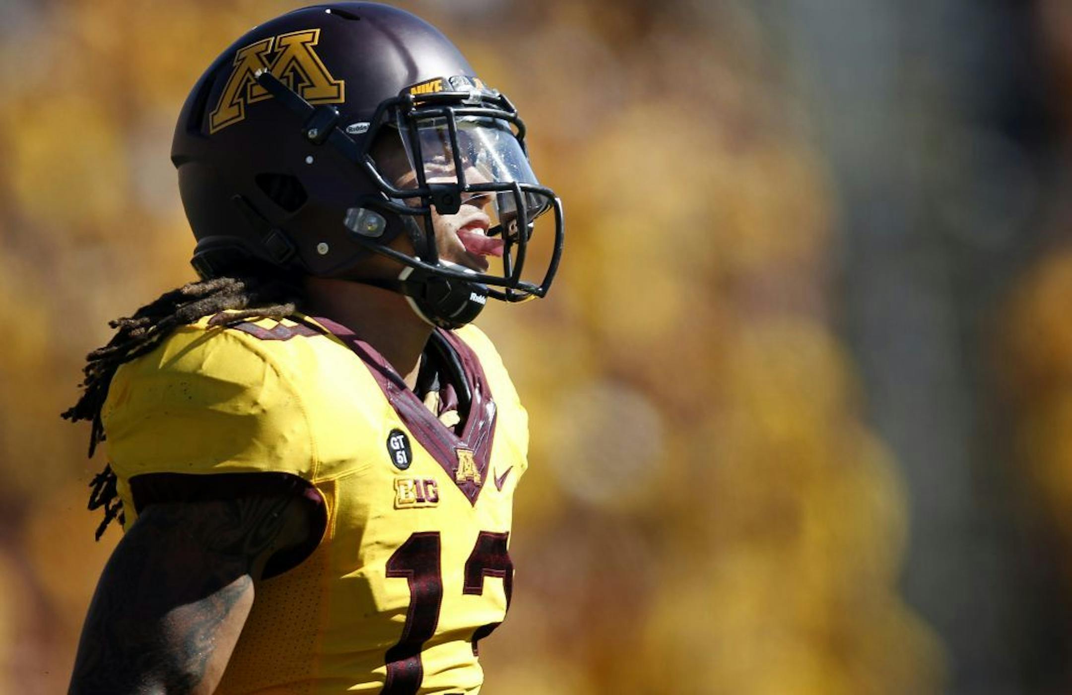 Minnesota safety Derrick Wells (13).
