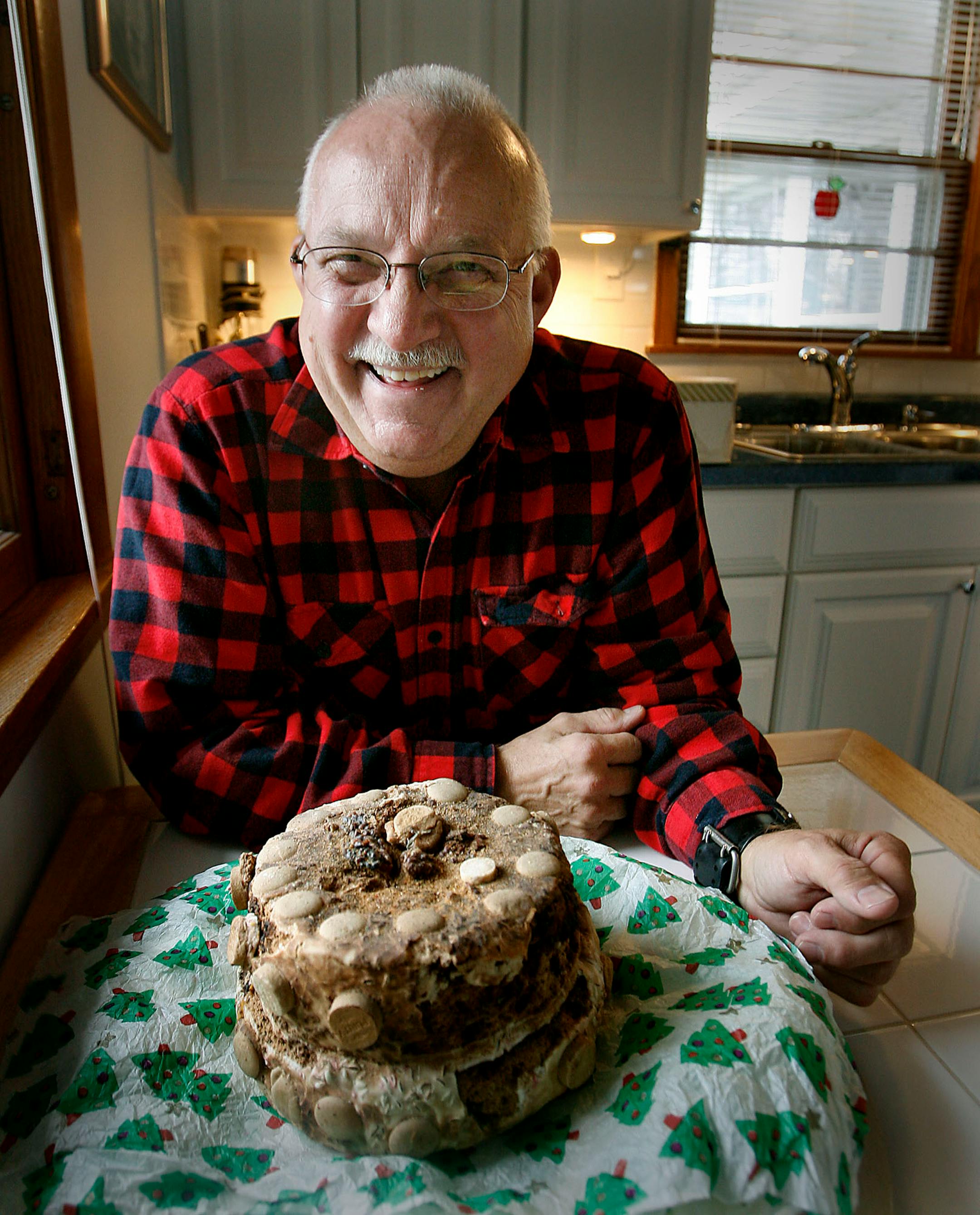 A fruitcake made before the Titanic sank is the centerpiece at most of Pierre Girard's holiday gatherings.