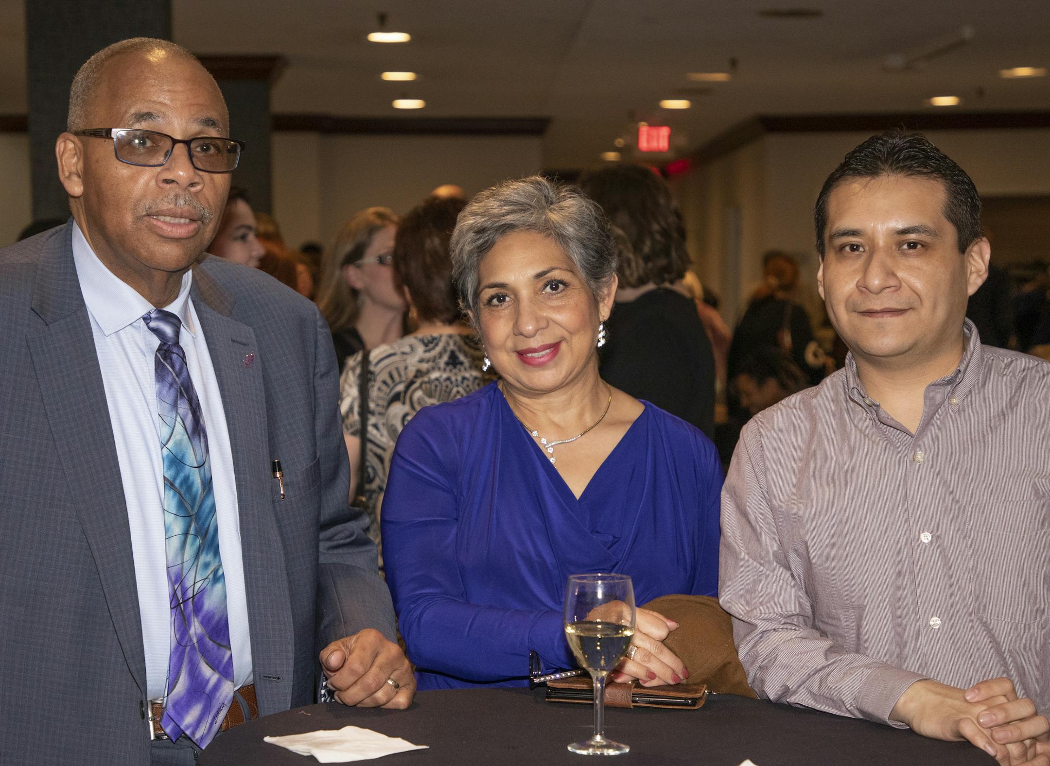 Henry Morris, Guadelupe Quintero and Saul Zu&#xf1;iga at the Nellie Stone Johnson Scholarship Dinner. [ Special to Star Tribune, photo by Matt Blewett, Matte B Photography, matt@mattebphoto.com, Nellie Stone Johnson Scholarship Program, March 21, 2019, Minnesota, SAXO 1008218761 FACE033119