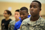Mohamed Mohamud, of St. Paul, seen in his Minnesota Army National Guard uniform.