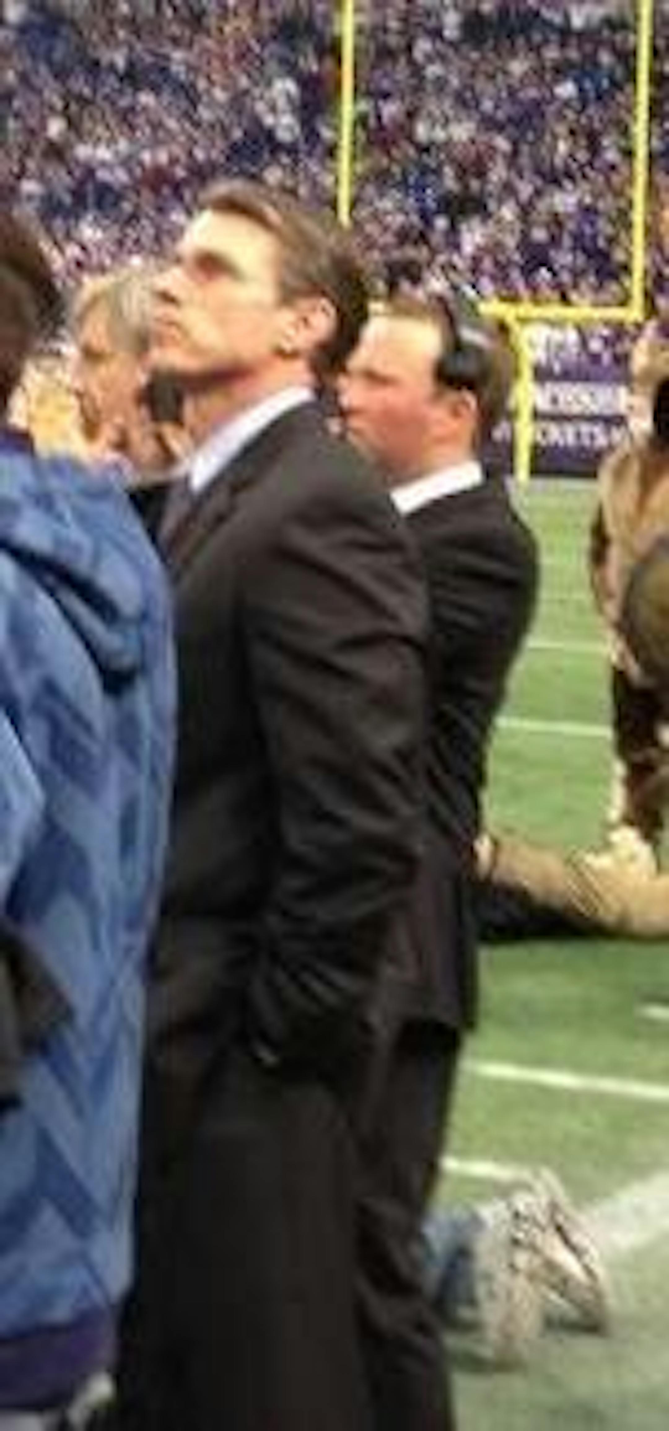 Vikings GM Rick Spielman at Sunday's post-game festivities.