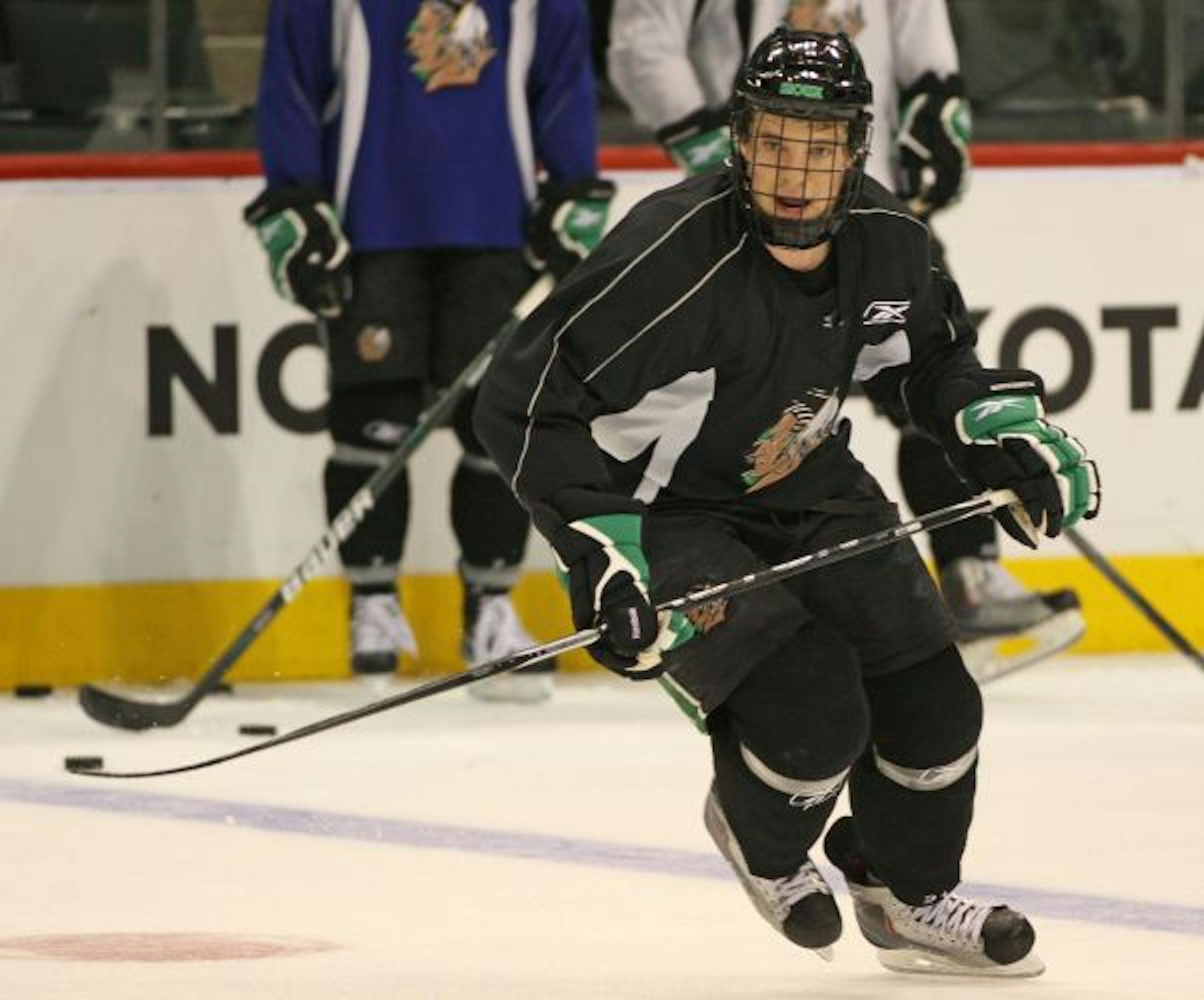 Matt Frattin, one of three finalists for the Hobey Baker Award, leads UND into Thursday's semifinal vs. Michigan.