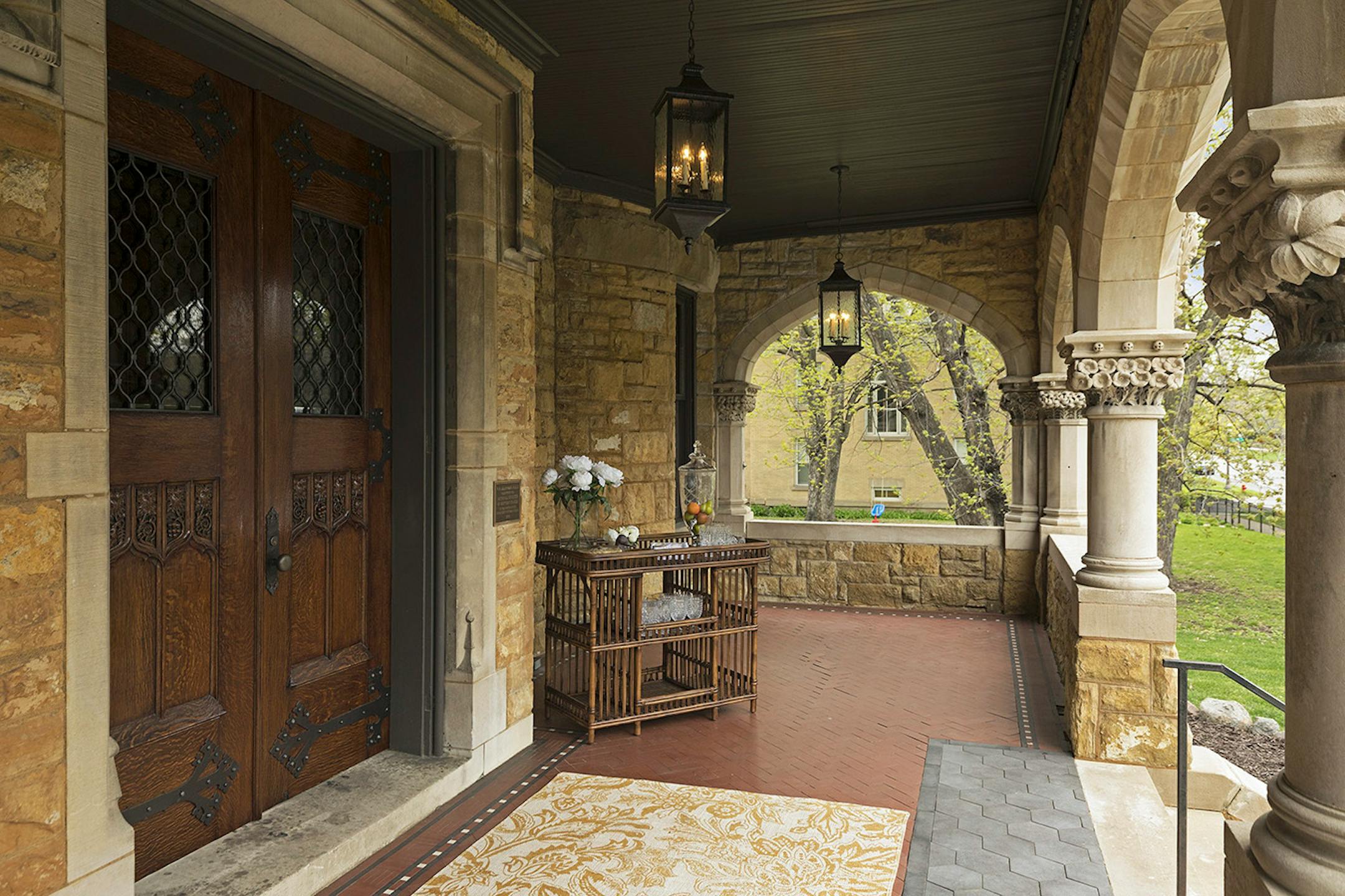 The home's front porch.
