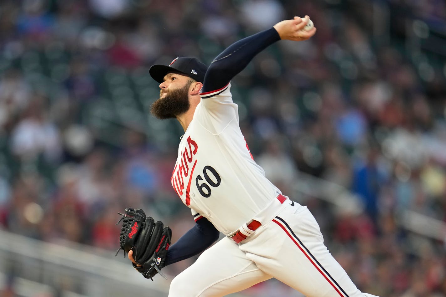 Minnesota Twins starting pitcher Dallas Keuchel delivers during the second inning of the team's baseball game against the New York Mets, Friday, Sept. 8, 2023, in Minneapolis. (AP Photo/Abbie Parr)