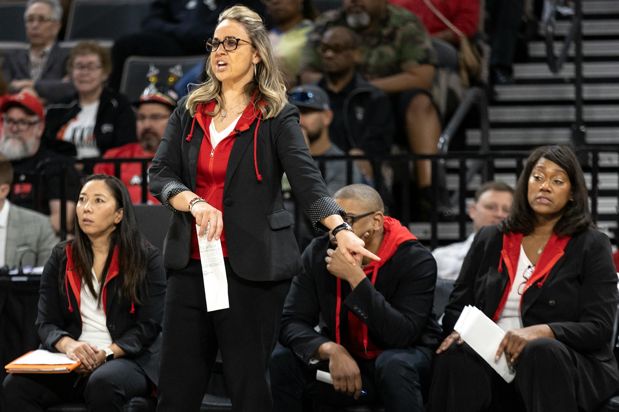 Las Vegas Aces head coach Becky Hammon