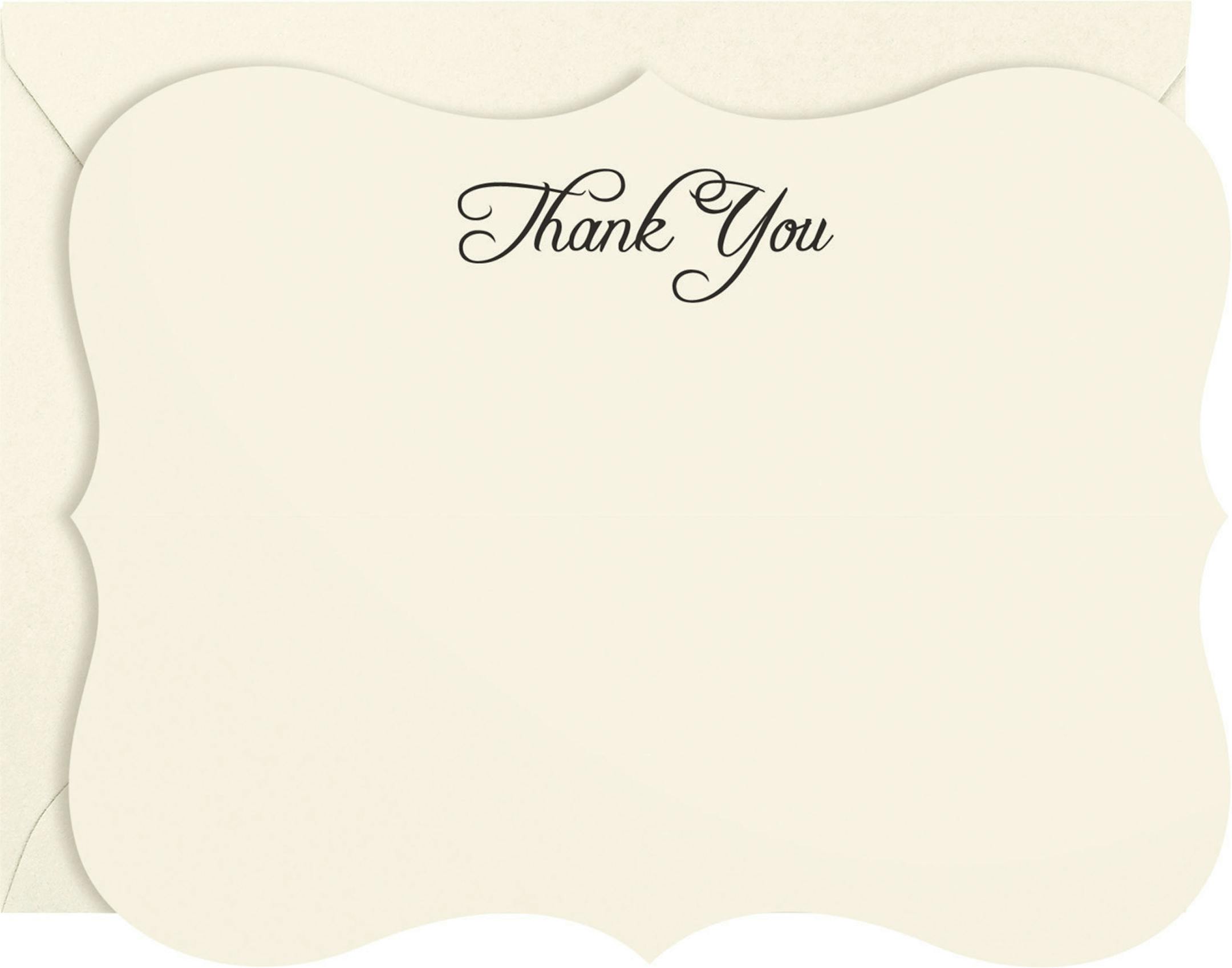 Cards don't have to be all right angles. Stand out from the squares with Paper Source's Die-Cut Bracket thank you notes (paper-source.com, $16.50 for 10). They're elegant without being stuffy -- just like you, right? For college grads, these cards prove you're not a kid anymore. (Paper Source/MCT) ORG XMIT: 1120895