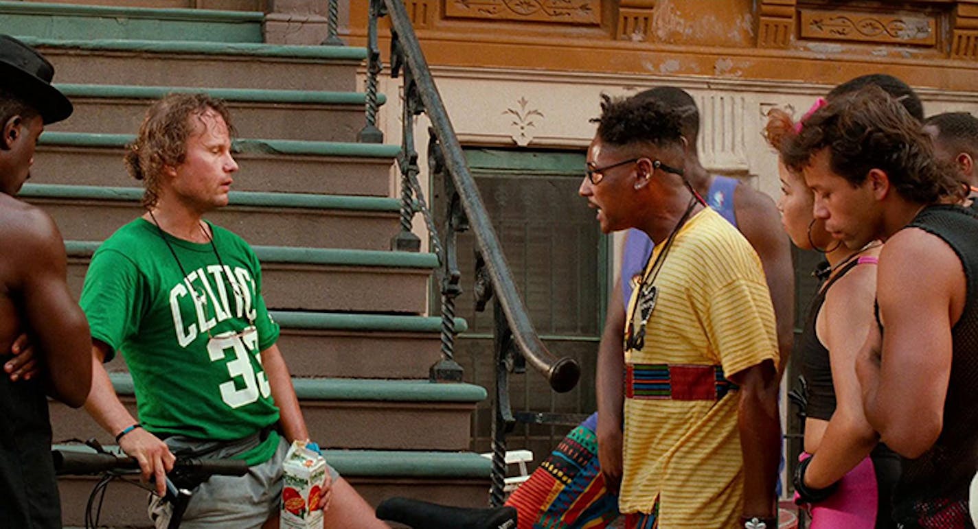 John Savage and Giancarlo Esposito in "Do the Right Thing" (1989)