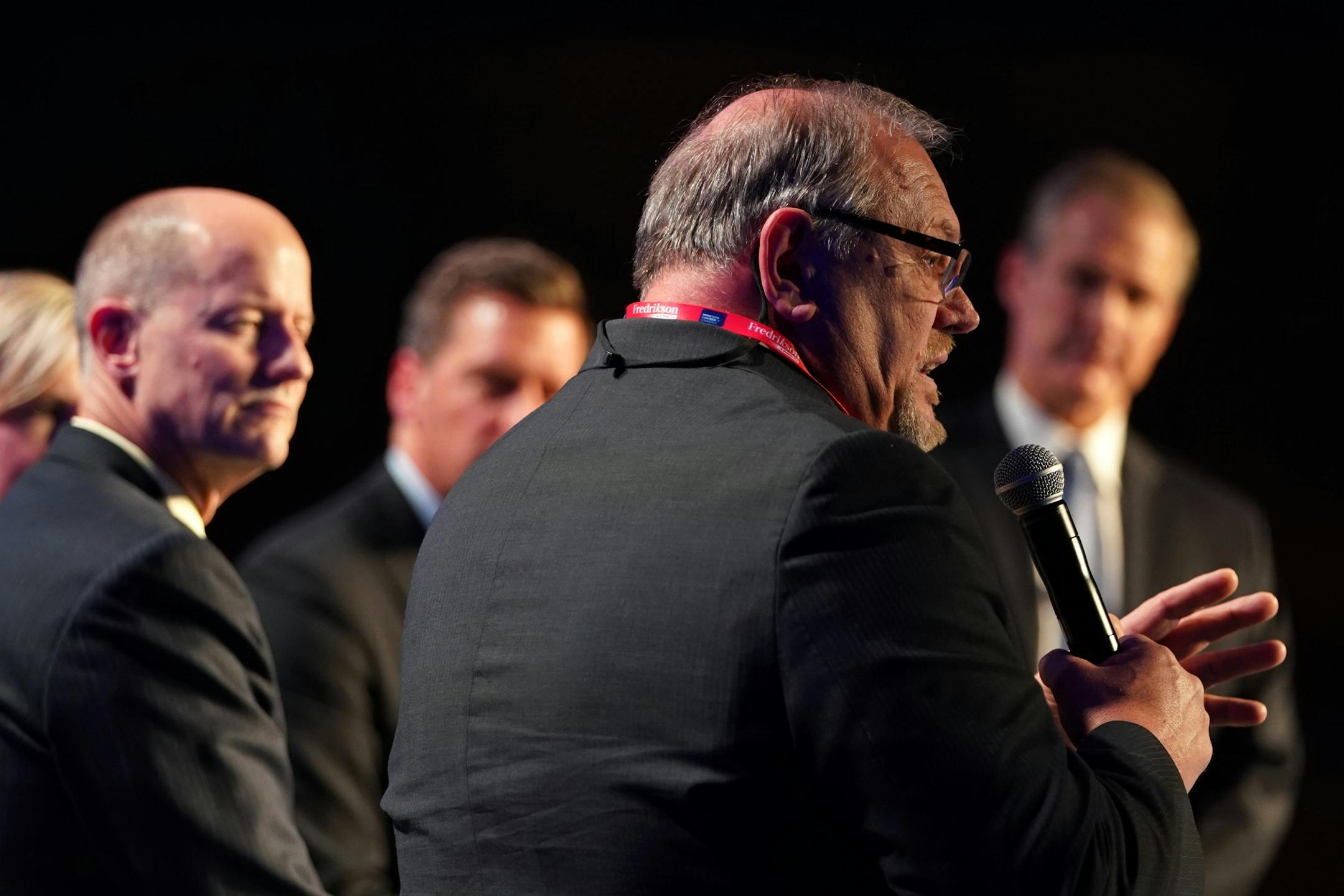 Senate Minority Leader Sen. Tom Bakk spoke at a legislative forum during the Minnesota Chamber of Commerce's annual policy kickoff event Wednesday.